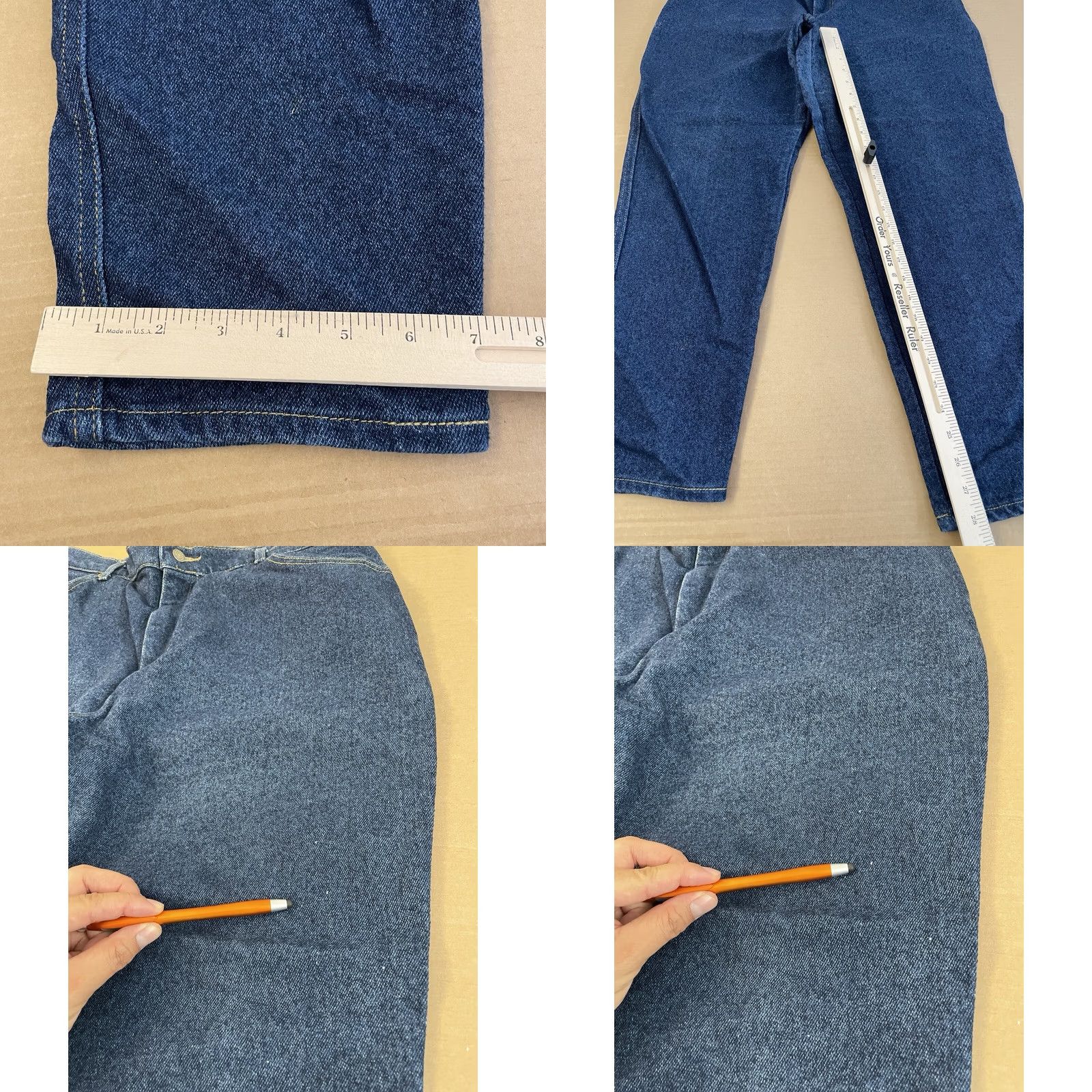 Lee VINTAGE Lee Jeans Womens 36 X 28 Blue High Rise Wide Leg USA 90s Y2K Ladies Size 40" / US 18 - 9 Thumbnail