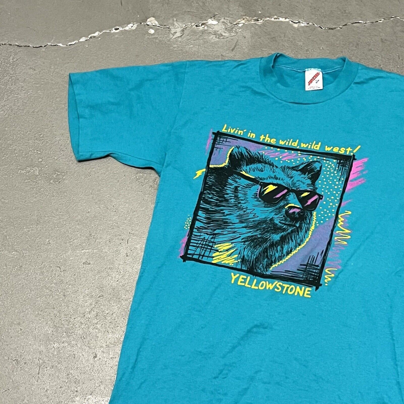 Jerzees Vintage 1990’s Jerzees Yellowstone Graphic T-shirt M/L Size US M / EU 48-50 / 2 - 5 Thumbnail