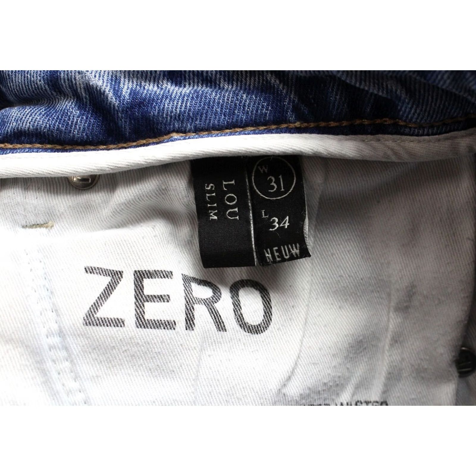 Vintage NEUW Lou Slim Jeans Men's W31/L34 Whiskers Button Fly Fade Blue Denim Jeans Slim Size US 31 - 7 Thumbnail