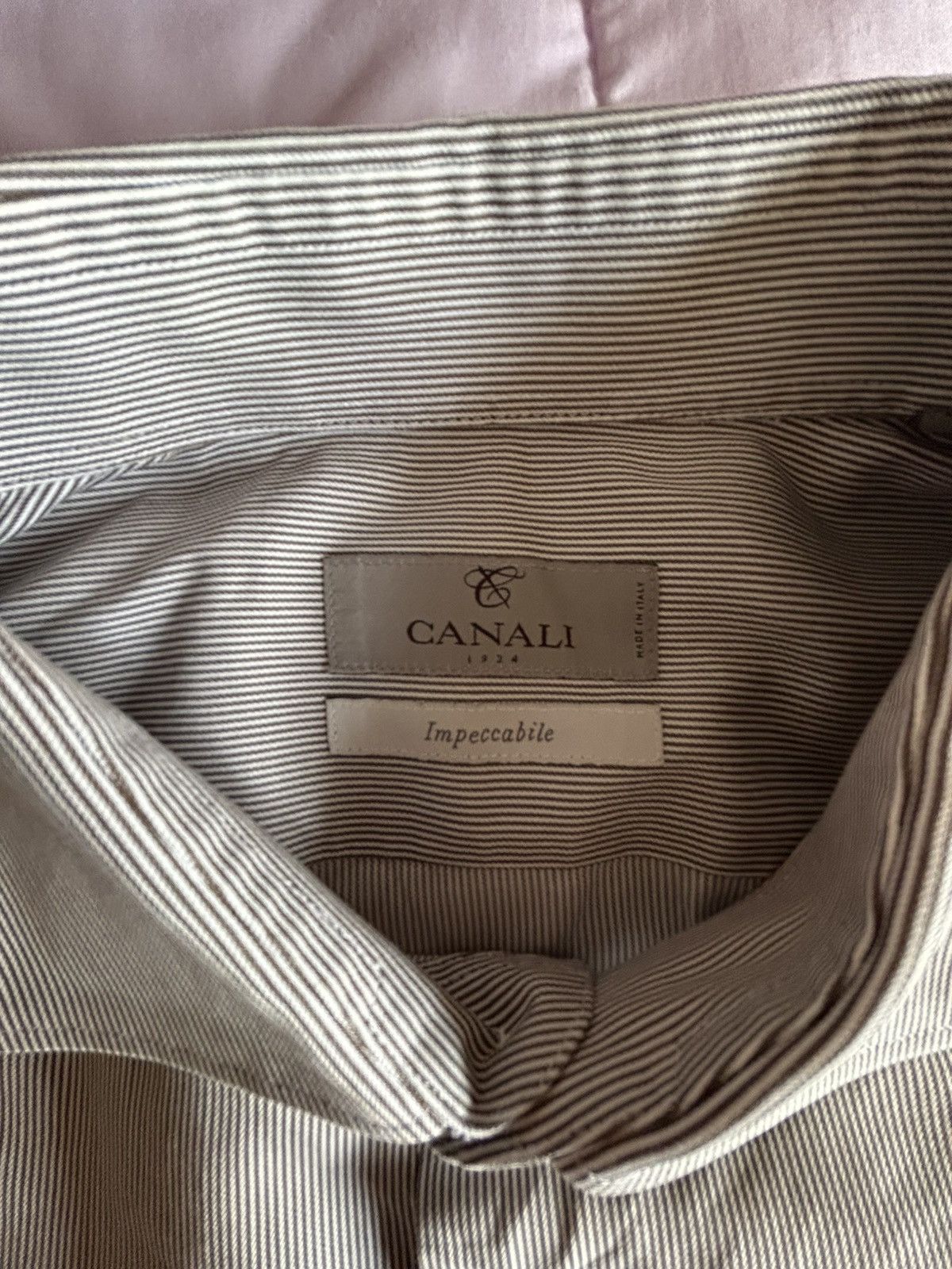 Canali Canali Impeccabile Mens Shirt 16.5/42 Slim Made in Italy Size US L / EU 52-54 / 3 - 9 Thumbnail