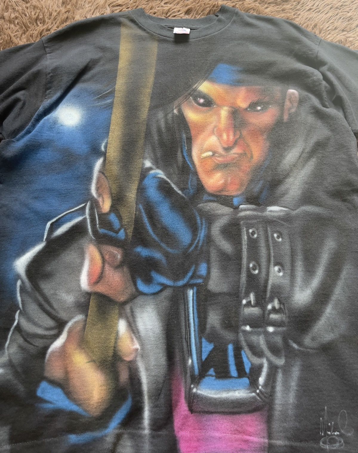 Marvel Comics × Vintage Vintage Custom Air Brushed Gambit Size US XL / EU 56 / 4 - 1 Thumbnail