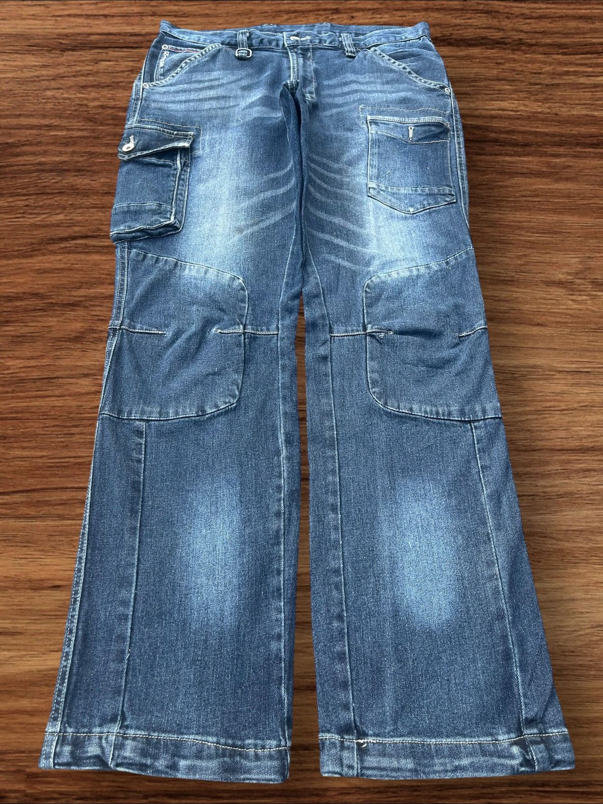 Japanese Brand Vintage Japanese Brand Multi Pocket Tactical Style Jeans Size US 33 - 1 Thumbnail