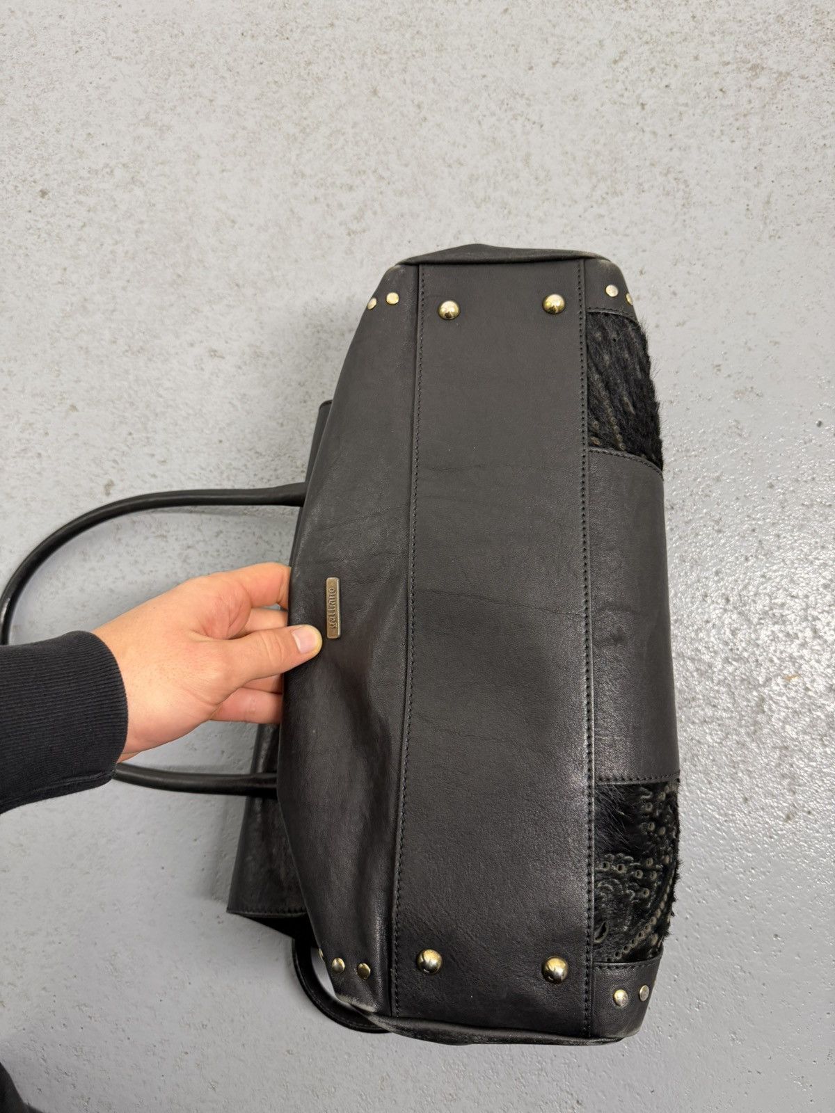 John Galliano Vintage 00s John Galliano Pony Hair Leather Handbag Size ONE SIZE - 11 Thumbnail