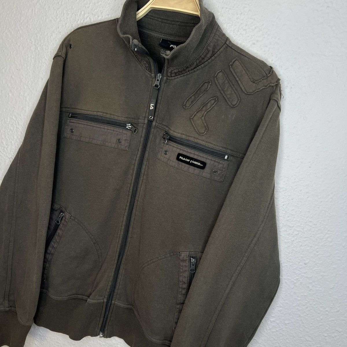 Fila × Vintage 1990s FILA EMBROIDERED FOREST GREEN SWEATSHIRT UTILITY Size US M / EU 48-50 / 2 - 3 Thumbnail