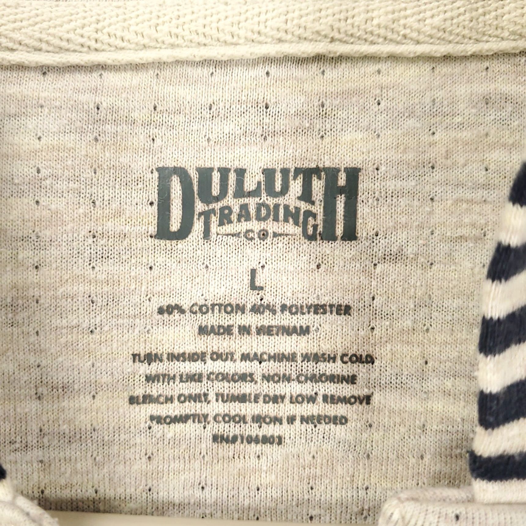 Duluth Trading Company Duluth Trading Hoodie Womens Large Black White Striped Hooded Sweatshirt Size L / US 10 / IT 46 - 5 Thumbnail