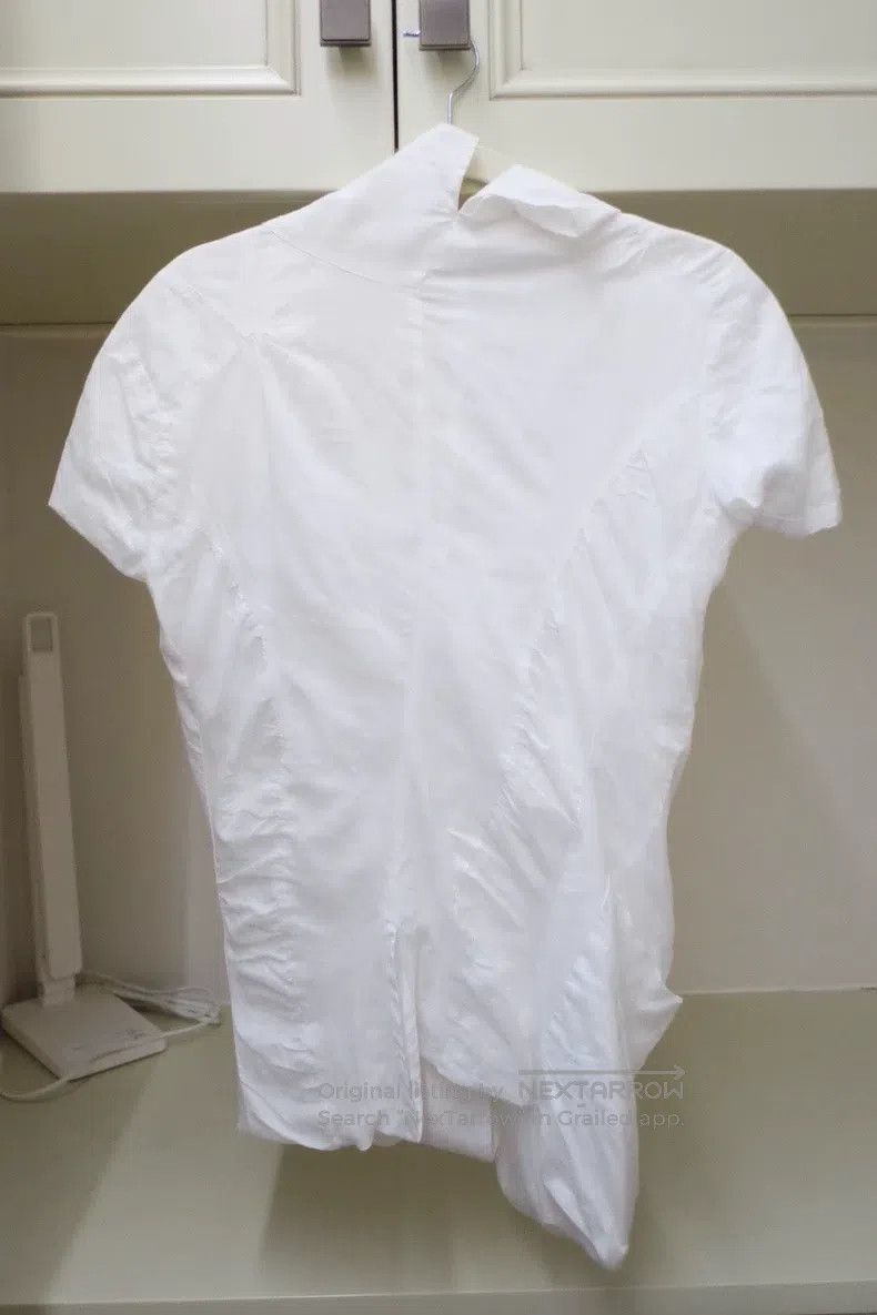 Junya Watanabe JUNYA WATANABE Asymmetrical Neckline Short Sleeve Shirt Size S / US 4 / IT 40 - 9 Thumbnail