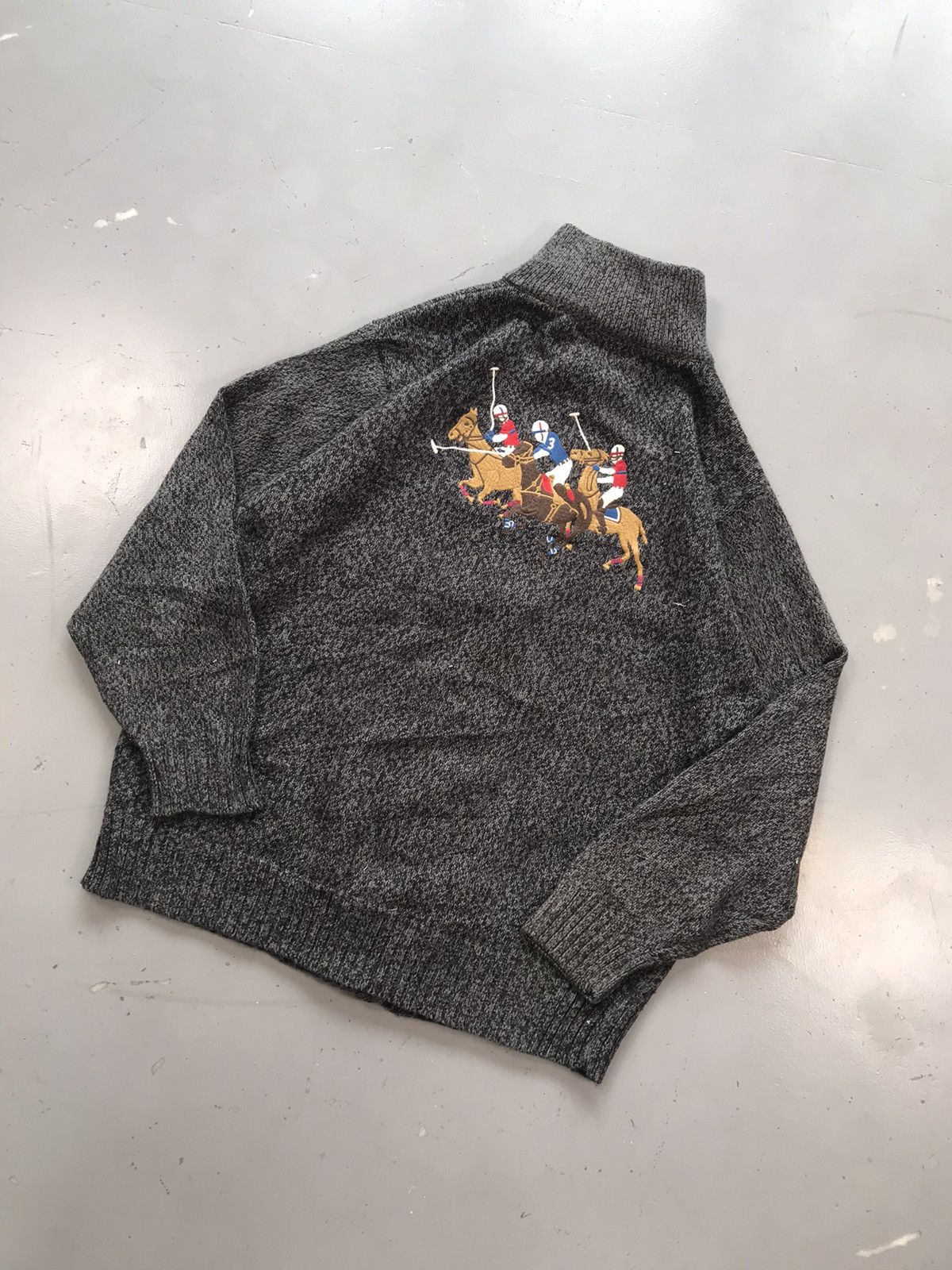 Designer × Polo Ralph Lauren × Vintage Vintage polo sweater crown embroidered zip up Size US XXL / EU 58 / 5 - 10 Thumbnail