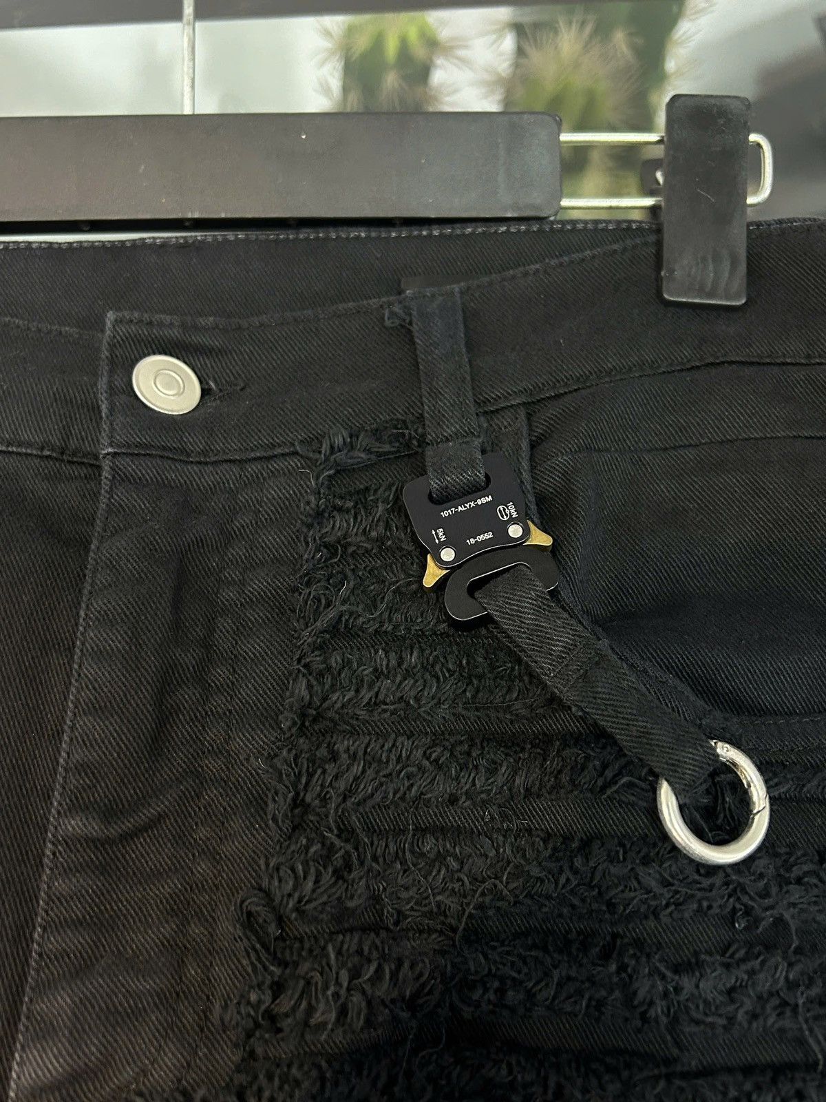 1017 ALYX 9SM ALYX BLACKMEANS BLACK SHREDDED DENIM SHORTS Size US 34 / EU 50 - 3 Thumbnail