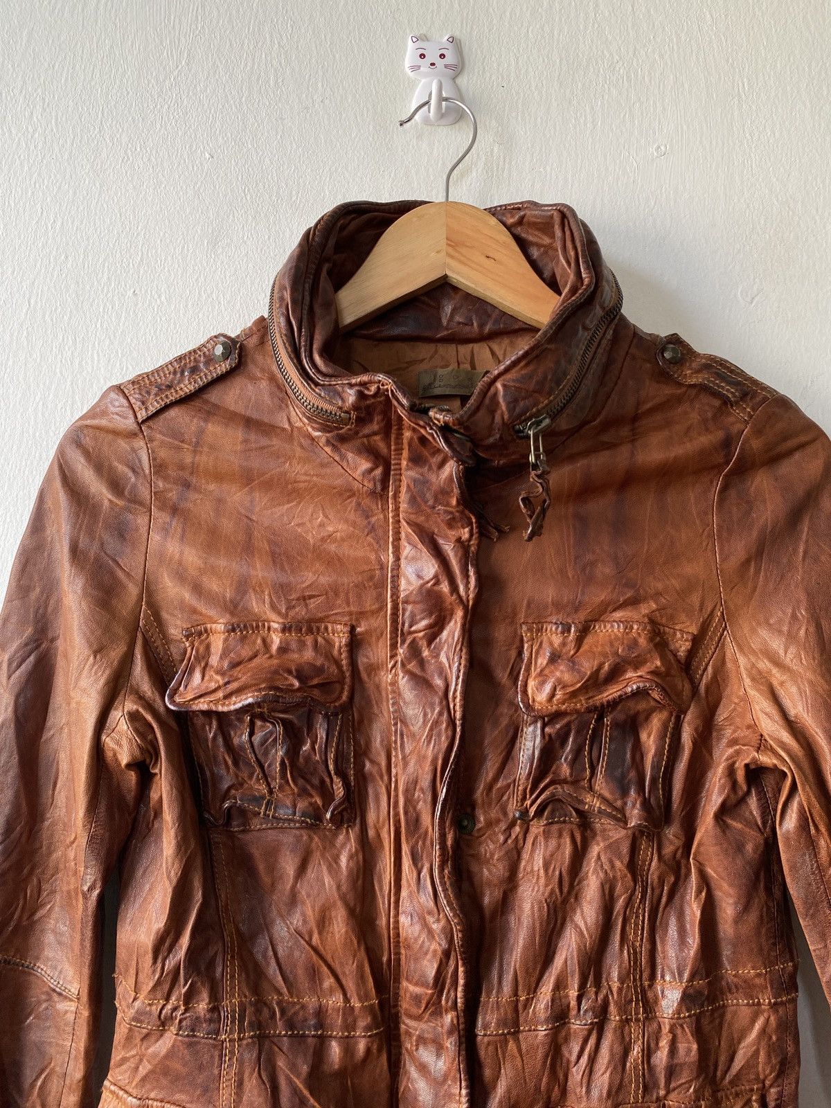 If Six Was Nine Japanese Brand GOA Multipocket Zipper Hoodie Leather Jacket Size US S / EU 44-46 / 1 - 3 Thumbnail