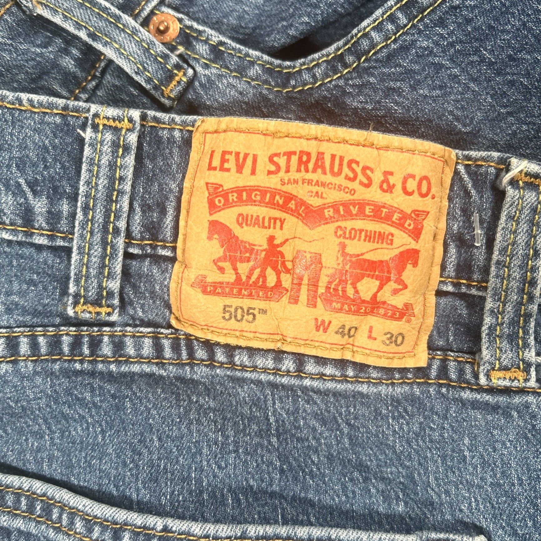 Levi's Levi's Levis 505 Jeans Denim Blue Regular Fit 40x30 Mens Regular Size 40 Inseam 30 Blue Jeans Regular Fit Mens Size US 40 / EU 56 - 4 Thumbnail