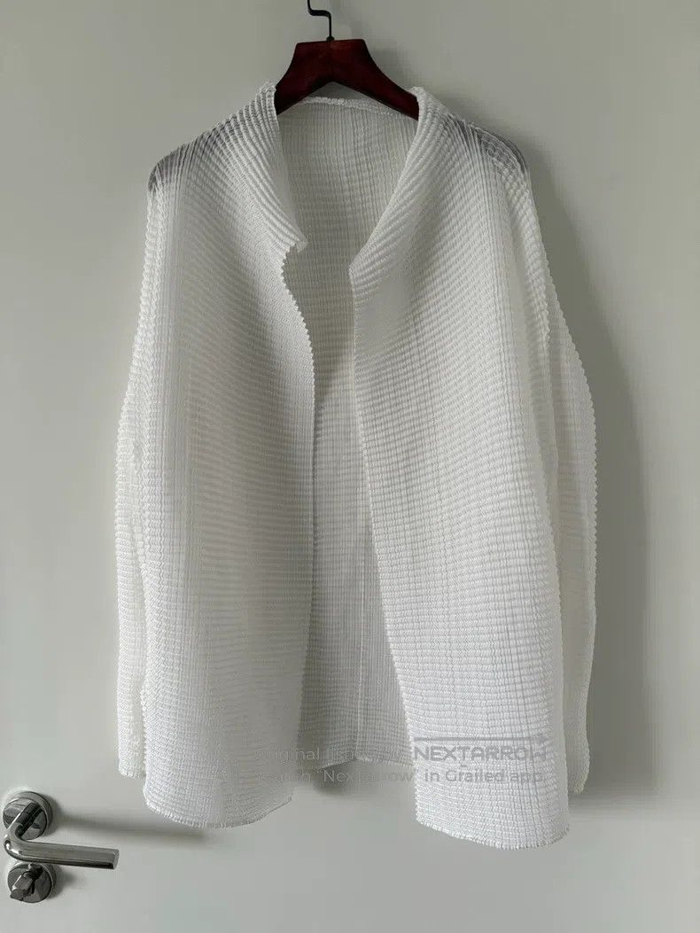 Issey Miyake Issey Miyake White Cardigan Jacket Size M / US 6-8 / IT 42-44 - 2 Thumbnail