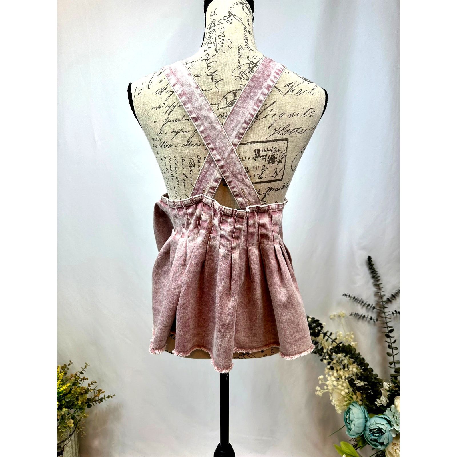 Free People Free People Marina Denim Babydoll Crop Top Purple XL Size XL / US 12-14 / IT 48-50 - 14 Thumbnail