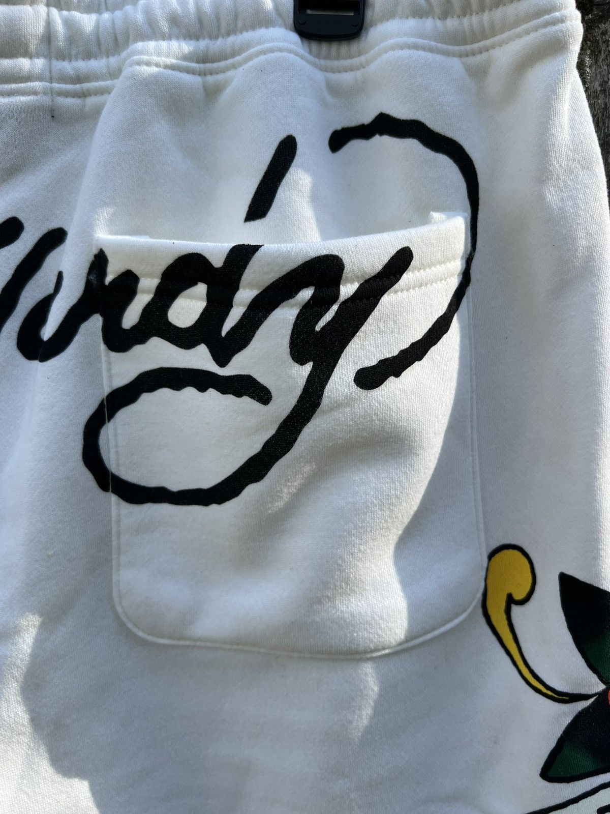 Designer × Ed Hardy Authentic Ed Hardy Love Kills Slowly Fleece Ivory Shorts L Size US 34 / EU 50 - 7 Thumbnail