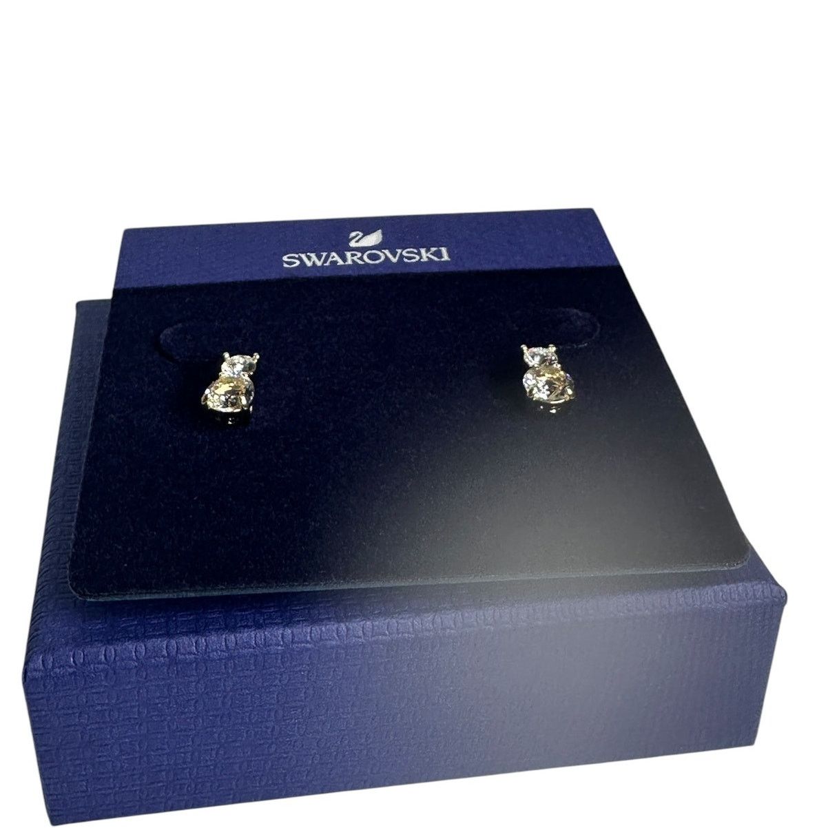 Swarovski Swarovski Double Solitaire stud earrings Round cut, Crystal Size ONE SIZE - 5 Thumbnail