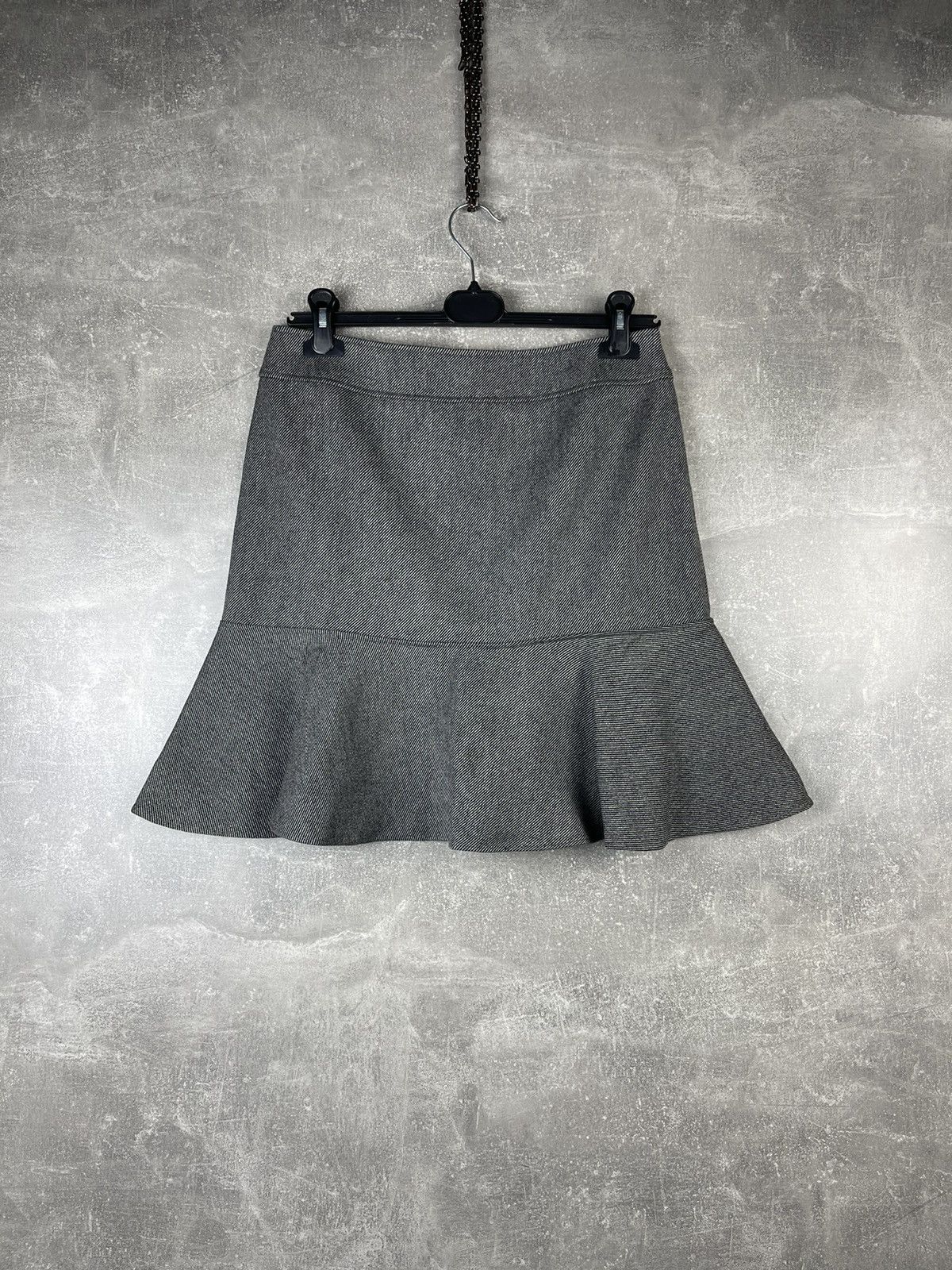 Balenciaga Balenciaga Paris Wool Gray Striped Midi Skirt Size 27" / US 4 / IT 40 - 1 Thumbnail