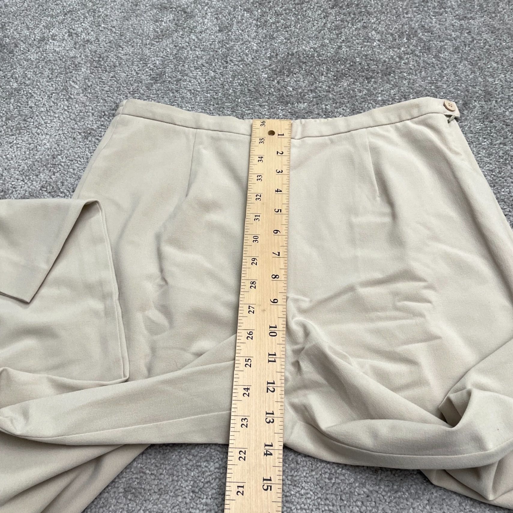 Coldwater Creek Coldwater Creek Dress Pants Womens 10 Beige 32x30 Straight Leg High Rise Trouser Size 32" / US 10 / IT 46 - 7 Thumbnail