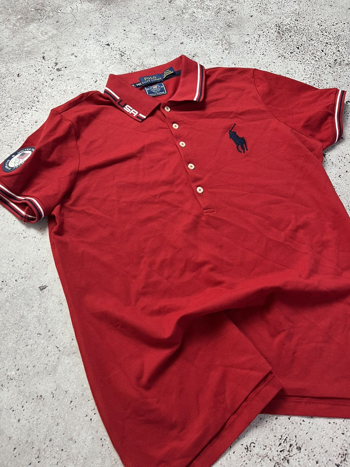 Ralph Lauren × Vintage Polo Ralph Lauren USA Team Polo Shirt Vintage Size US M / EU 48-50 / 2 - 5 Thumbnail