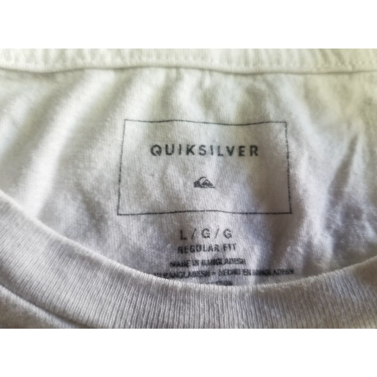 Quiksilver Quicksilver White T Shirt Short Sleeve Mens Large Crewneck Logo Regular Cotton Shirt Size US L / EU 52-54 / 3 - 7 Thumbnail