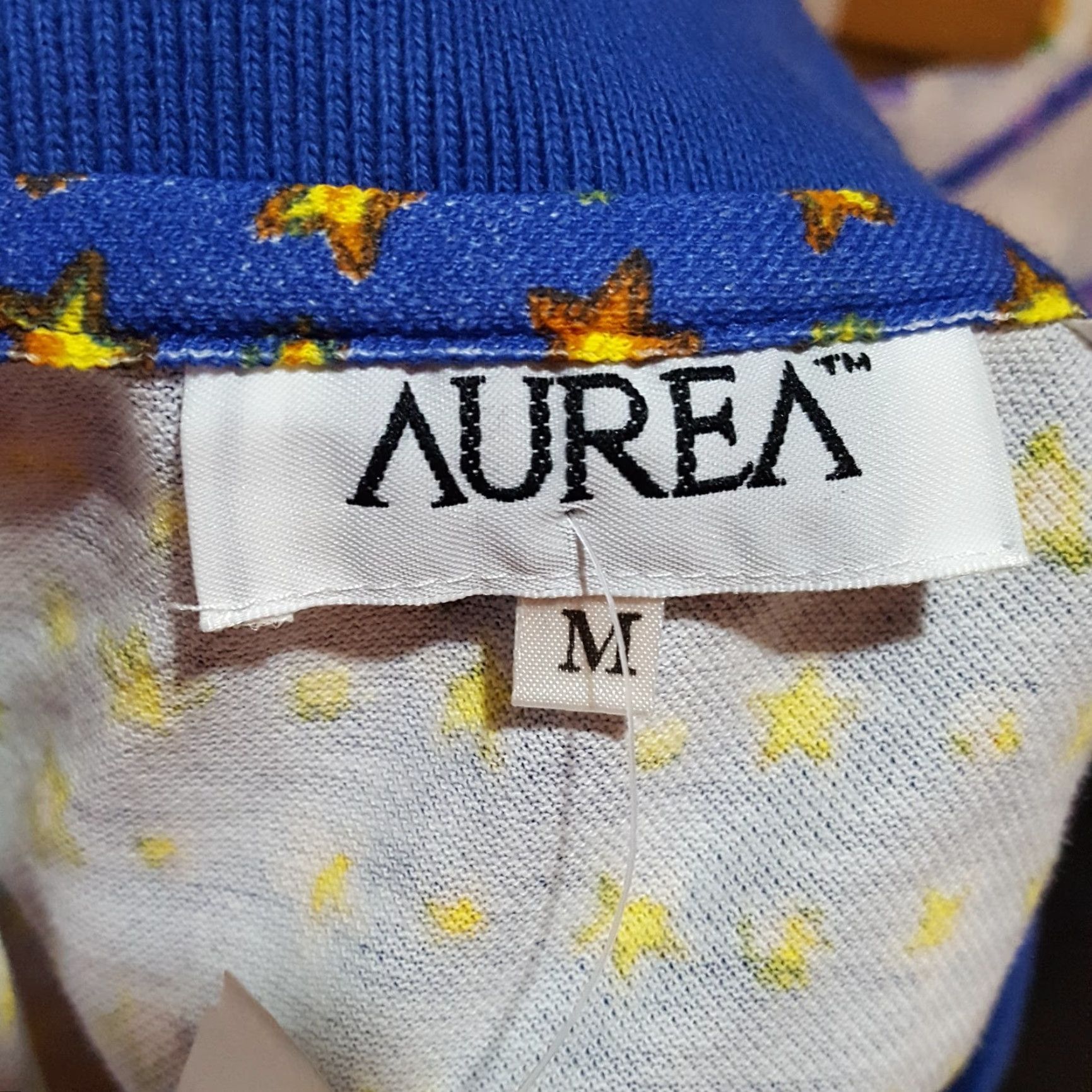 Vintage VINTAGE 90s Aurea Blue Stars Art Collared Polo Shirt Women's Medium Preppy Tennis Golf Size M / US 6-8 / IT 42-44 - 5 Thumbnail