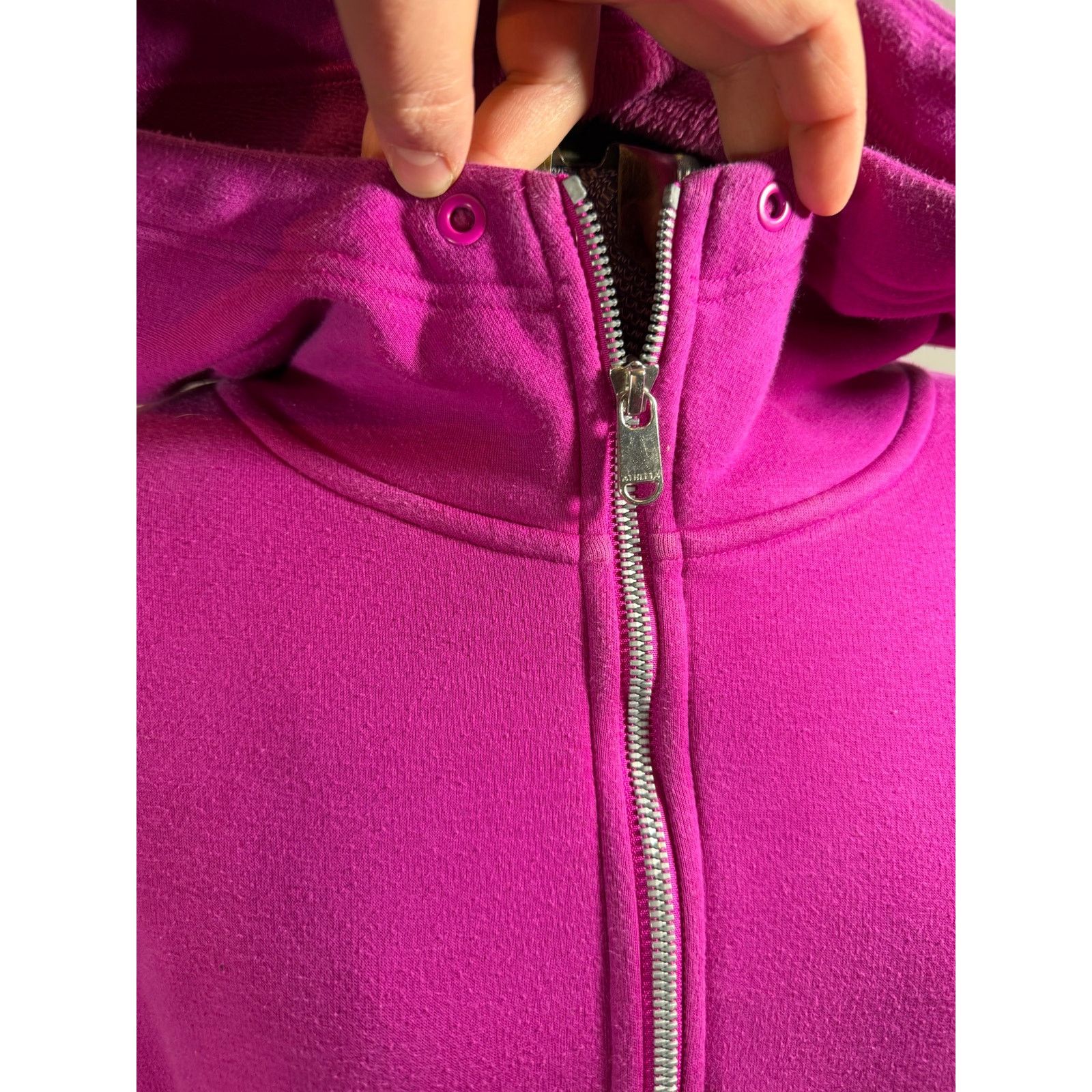 Athleta Athleta Cozy Karma Quarter Zip Sweatshirt Magenta NO STRING Size L / US 10 / IT 46 - 2 Thumbnail