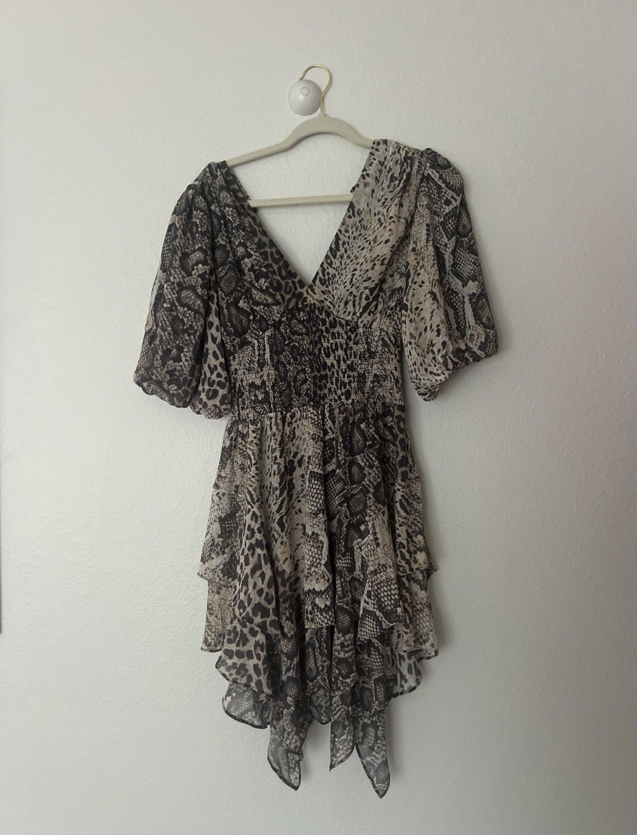 Allsaints Animal Print Allsaints ruched waist dress Size S / US 4 / IT 40 - 1 Thumbnail