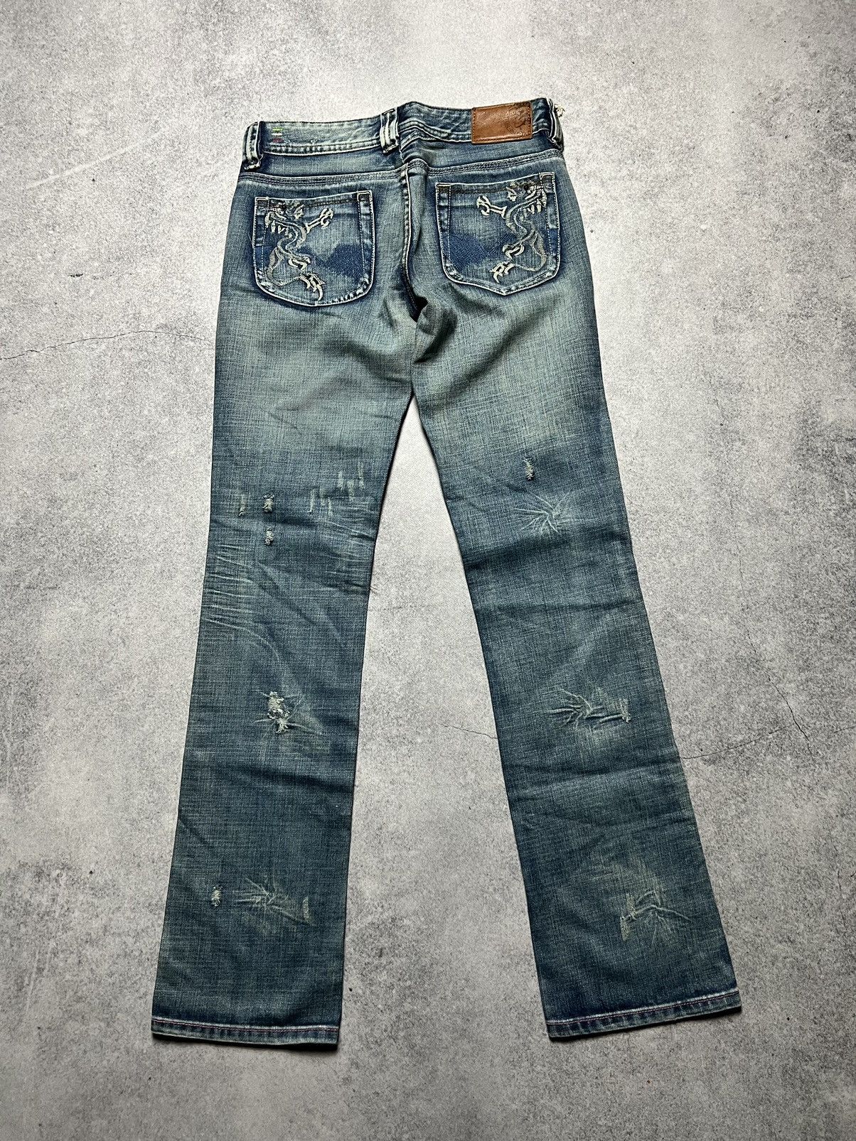 Diesel Vintage Diesel Rhinestones Distressed Mudwash Dragon Jeans Size 27" / US 4 / IT 40 - 6 Thumbnail