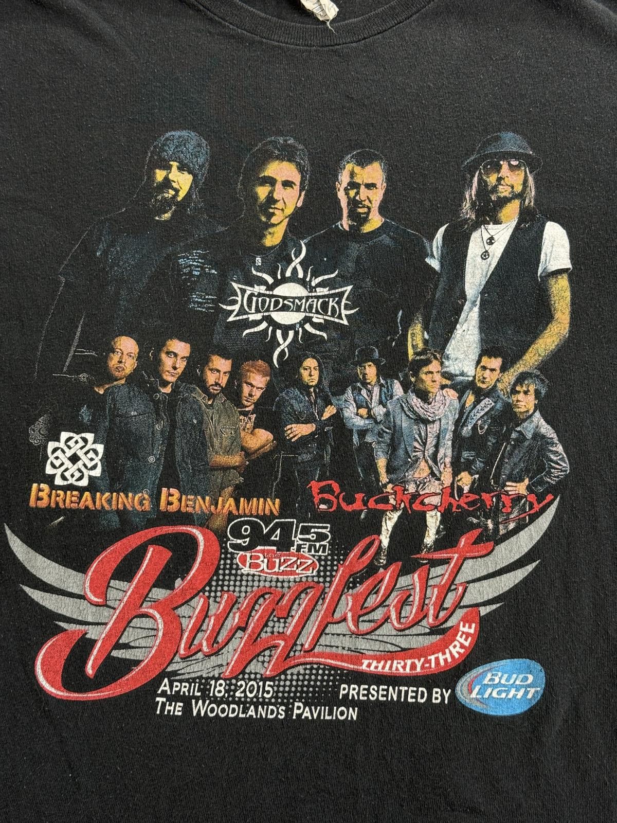 Delta Godsmack Breaking Benjamin Buckcherry T-shirt 2015 - Large Size US L / EU 52-54 / 3 - 5 Thumbnail