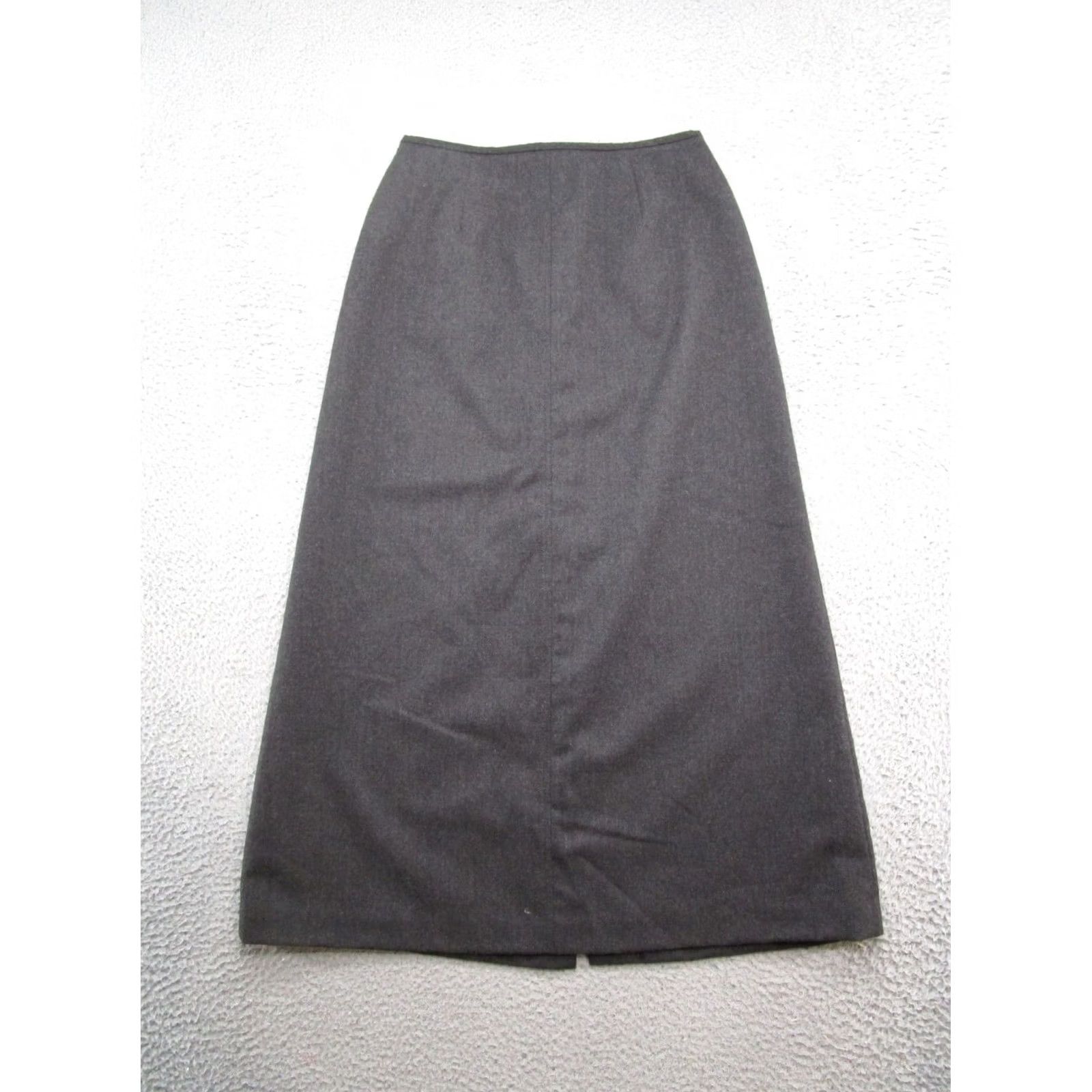 Talbots VINTAGE Talbots Women’s 100% Wool Black A-line Career Skirt Size 10 Back Slit Size 32" / US 10 / IT 46 - 2 Thumbnail