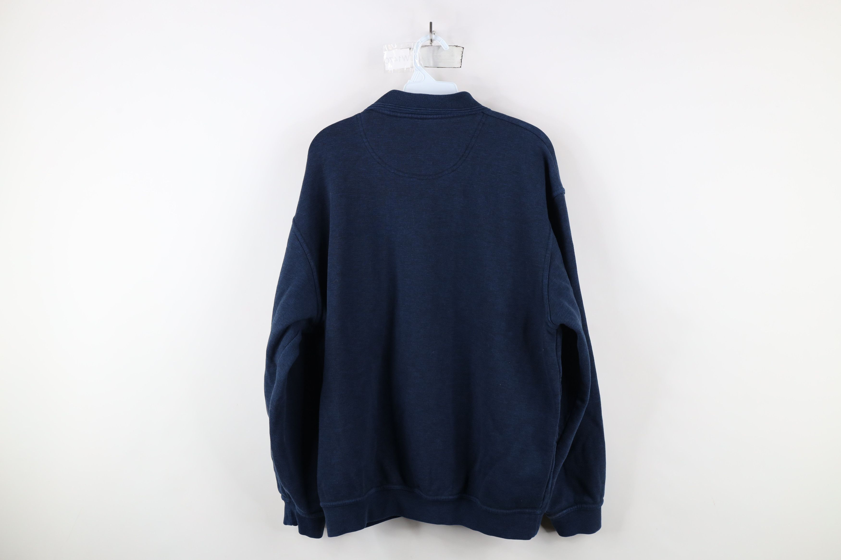 Vintage Vintage 90s Streetwear Collared Pullover Sweatshirt Blue Size US XL / EU 56 / 4 - 11 Thumbnail