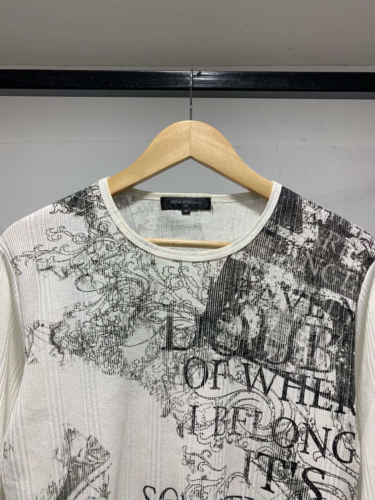 Hysteric Glamour In the Attic Poem Punk Printed Pleated Knit Size US M / EU 48-50 / 2 - 8 Thumbnail