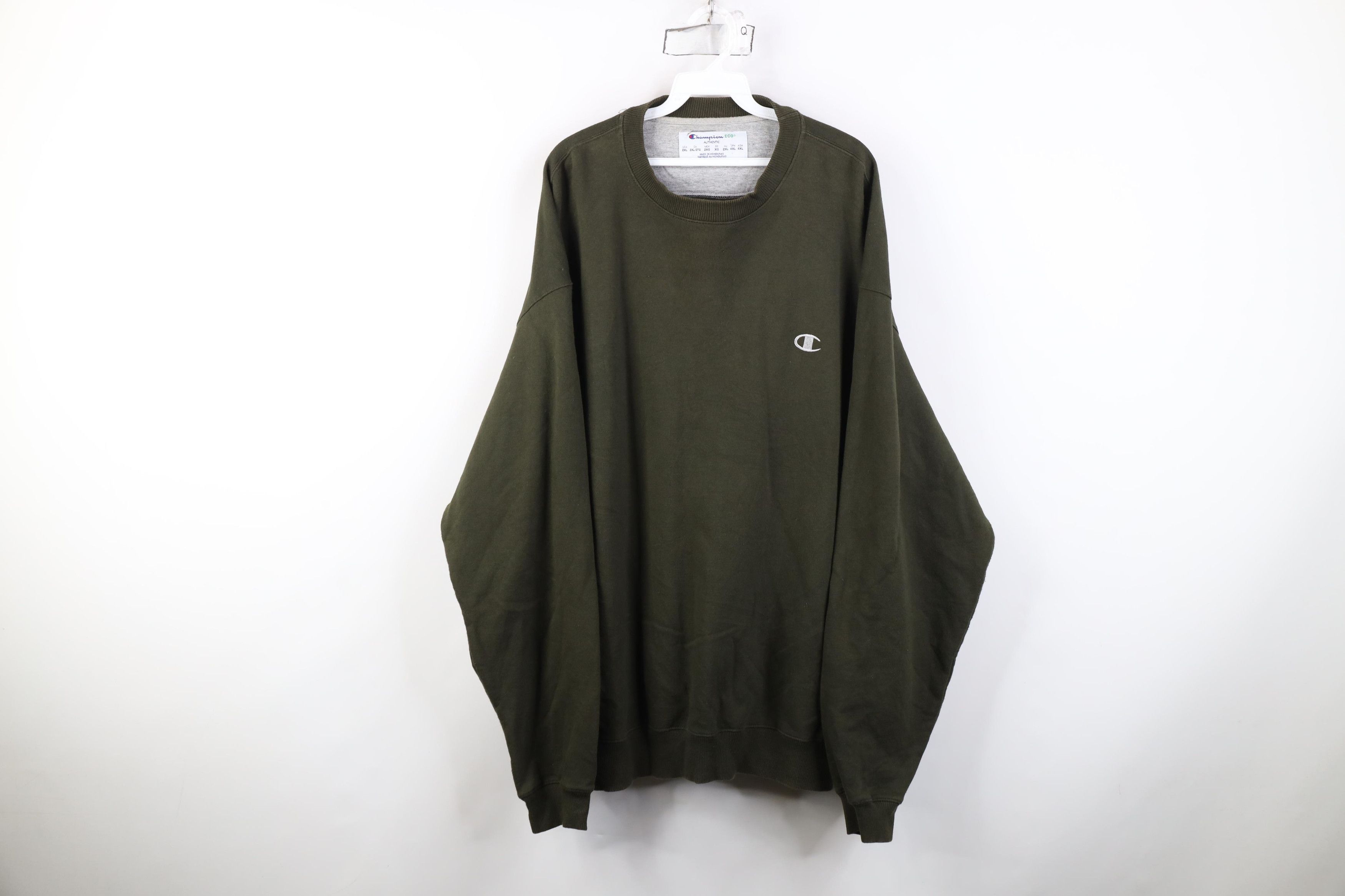 Champion Vintage Y2K Champion Logo Crewneck Sweatshirt Olive Green Size US XL / EU 56 / 4 - 1 Thumbnail