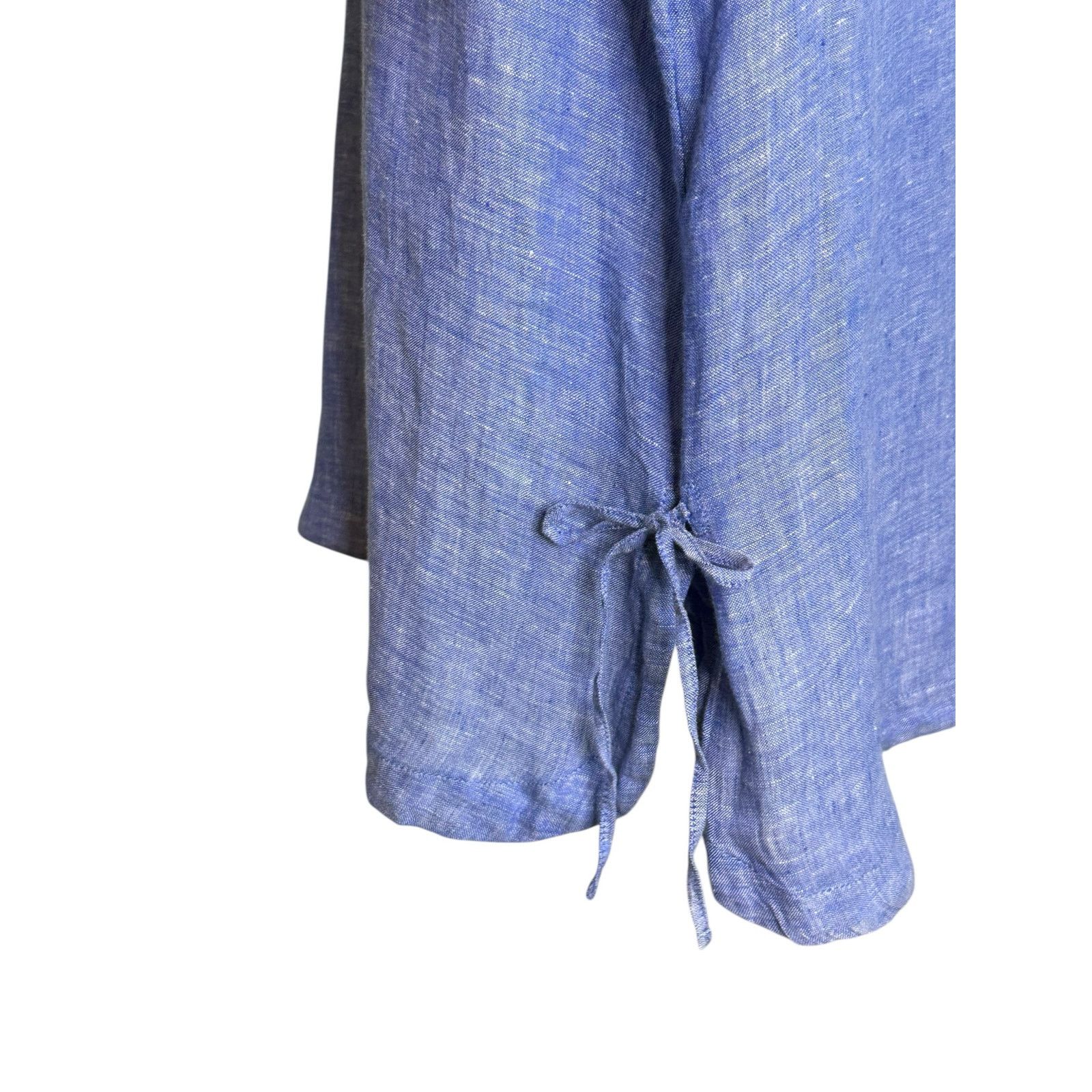 Isaac Mizrahi Isaac Mizrahi blue linen 3/4 sleeves tunic top size XL Size XL / US 12-14 / IT 48-50 - 10 Thumbnail