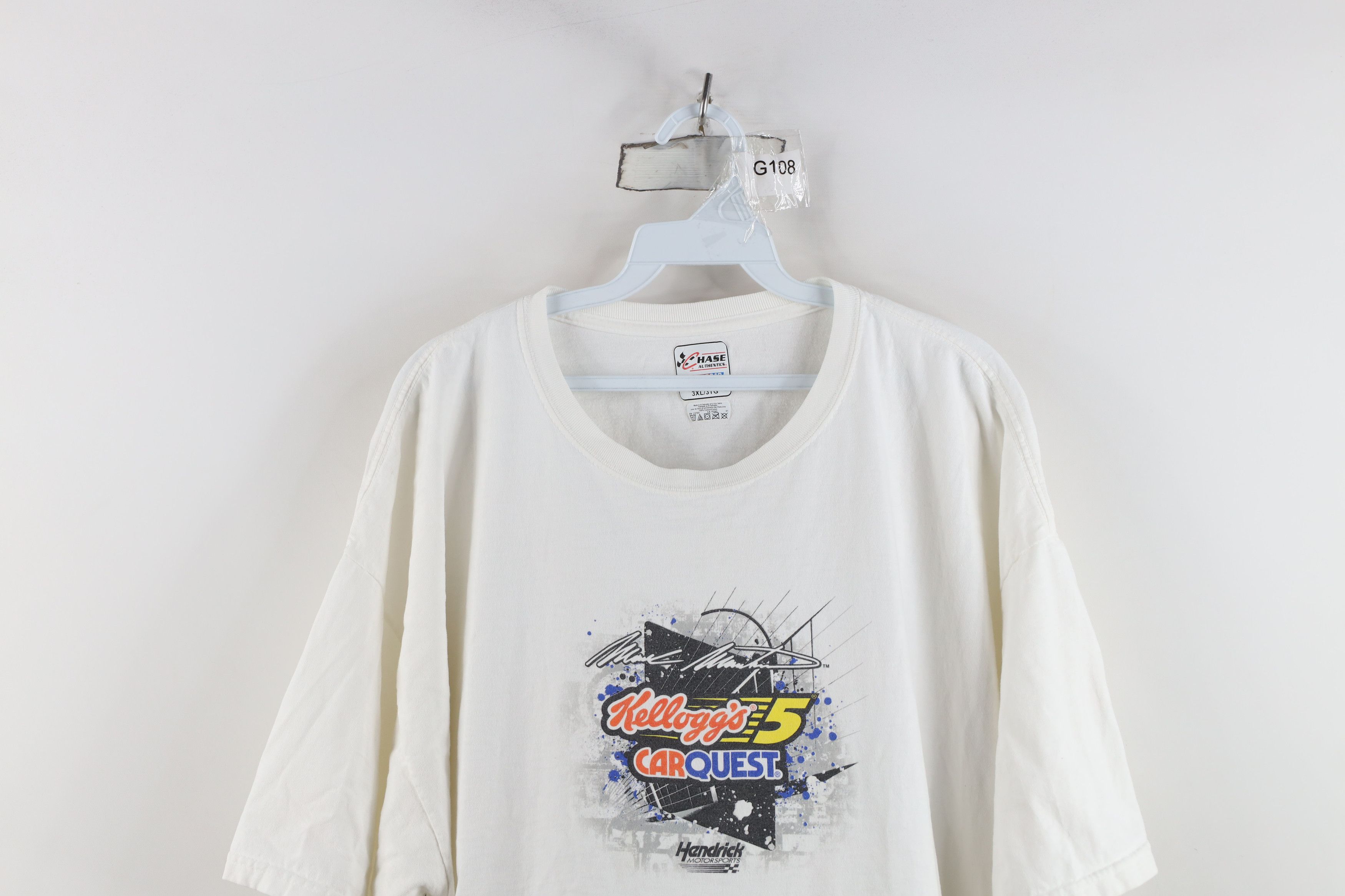 Vintage Vintage Y2K NASCAR Mark Martin Kelloggs Racing T-Shirt White Size US XXL / EU 58 / 5 - 2 Thumbnail