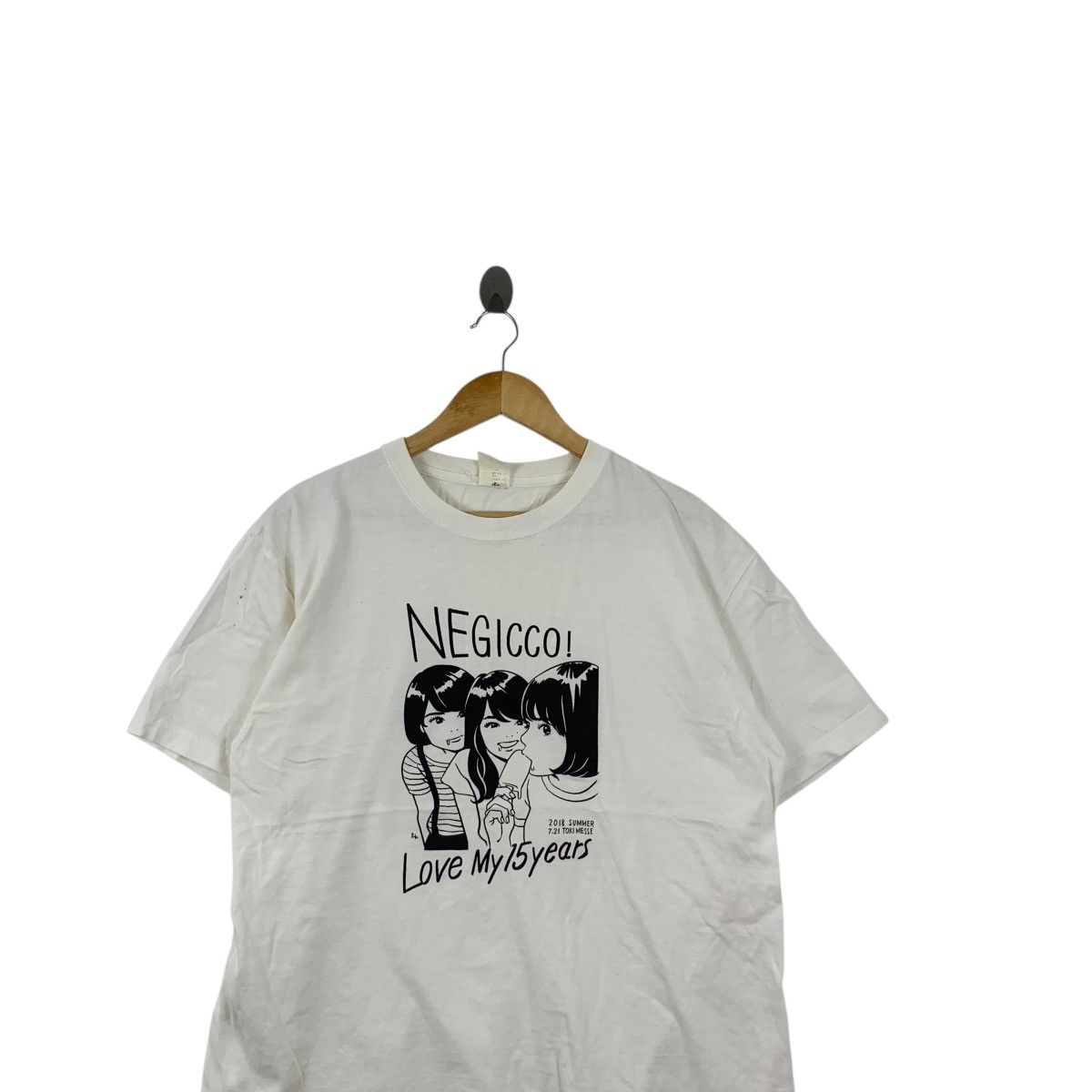 Band Tees NEGICCO JAPAN IDOL Group Nao Megu Kaede Tee Shirt Top 2018 Size US M / EU 48-50 / 2 - 2 Thumbnail