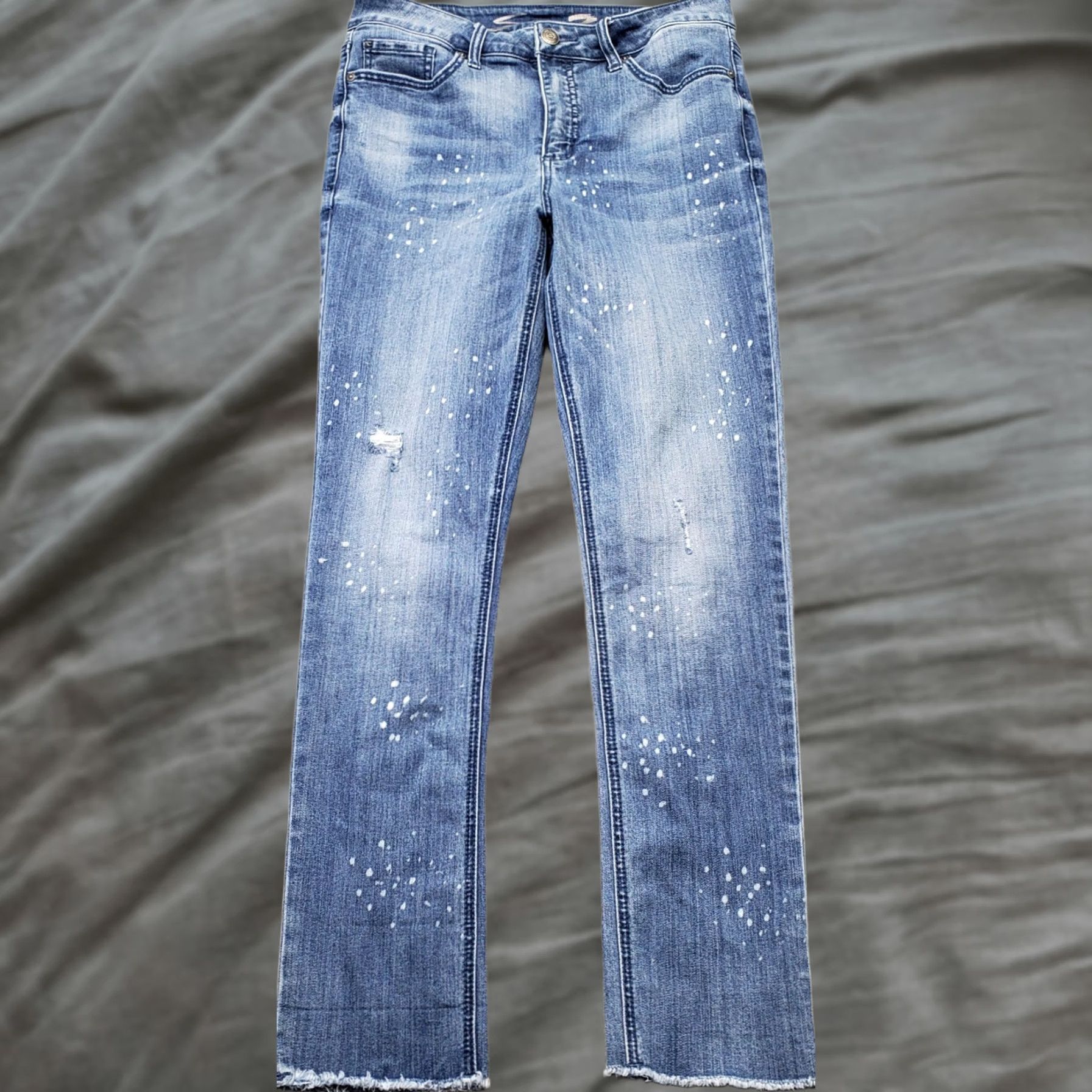 Vintage Seven7 Jeans Womens 10 Blue Denim Faded High Waisted Streetwear Grunge Raw Hem Jeans Womens Size 10 Blue Denim Streetwear Grunge Size 32" / US 10 / IT 46 - 1 Thumbnail