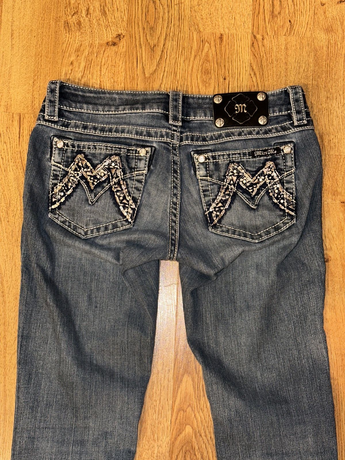 Miss Me Miss Me Bootcut Embellished Jeweled Boot Jeans JM8306B Size 30" / US 8 / IT 44 - 2 Thumbnail