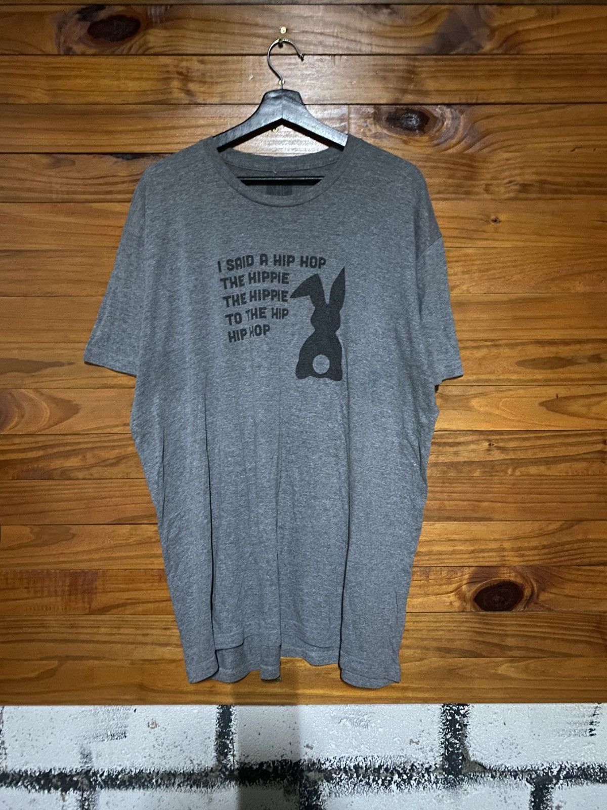 Vintage SMP Gray Graphic Tee | Hip Hop Lyric TShirt Vintage-Inspired Size US XL / EU 56 / 4 - 4 Thumbnail