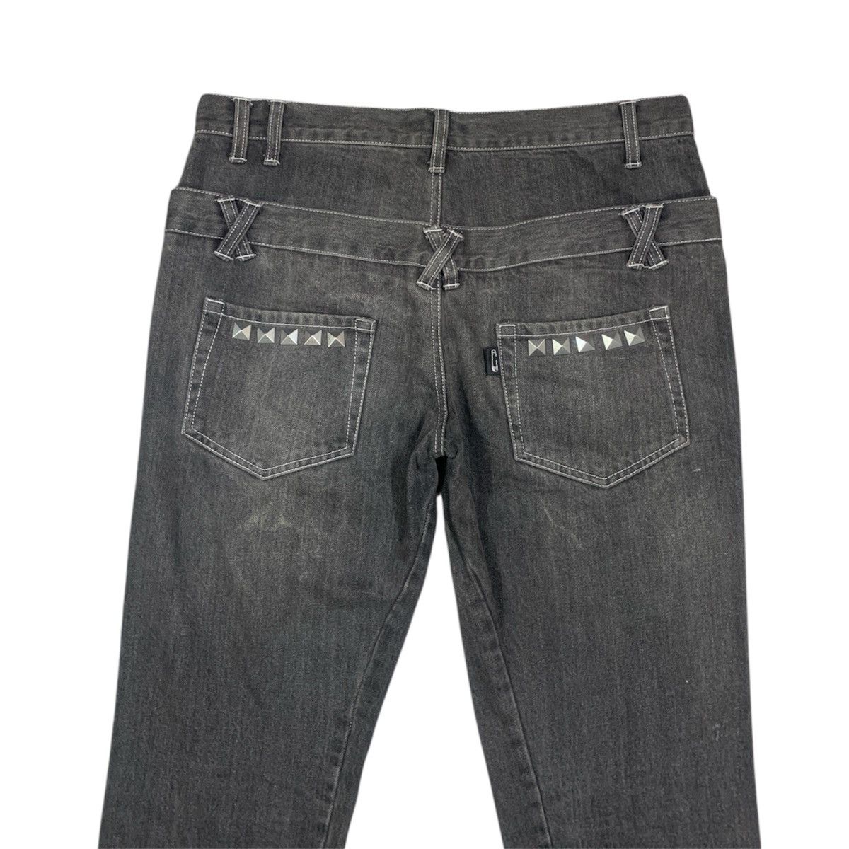 Seditionaries Hell Cat Punks Japan Double Waist Studded Washed Jeans - W34 Size US 34 / EU 50 - 9 Thumbnail