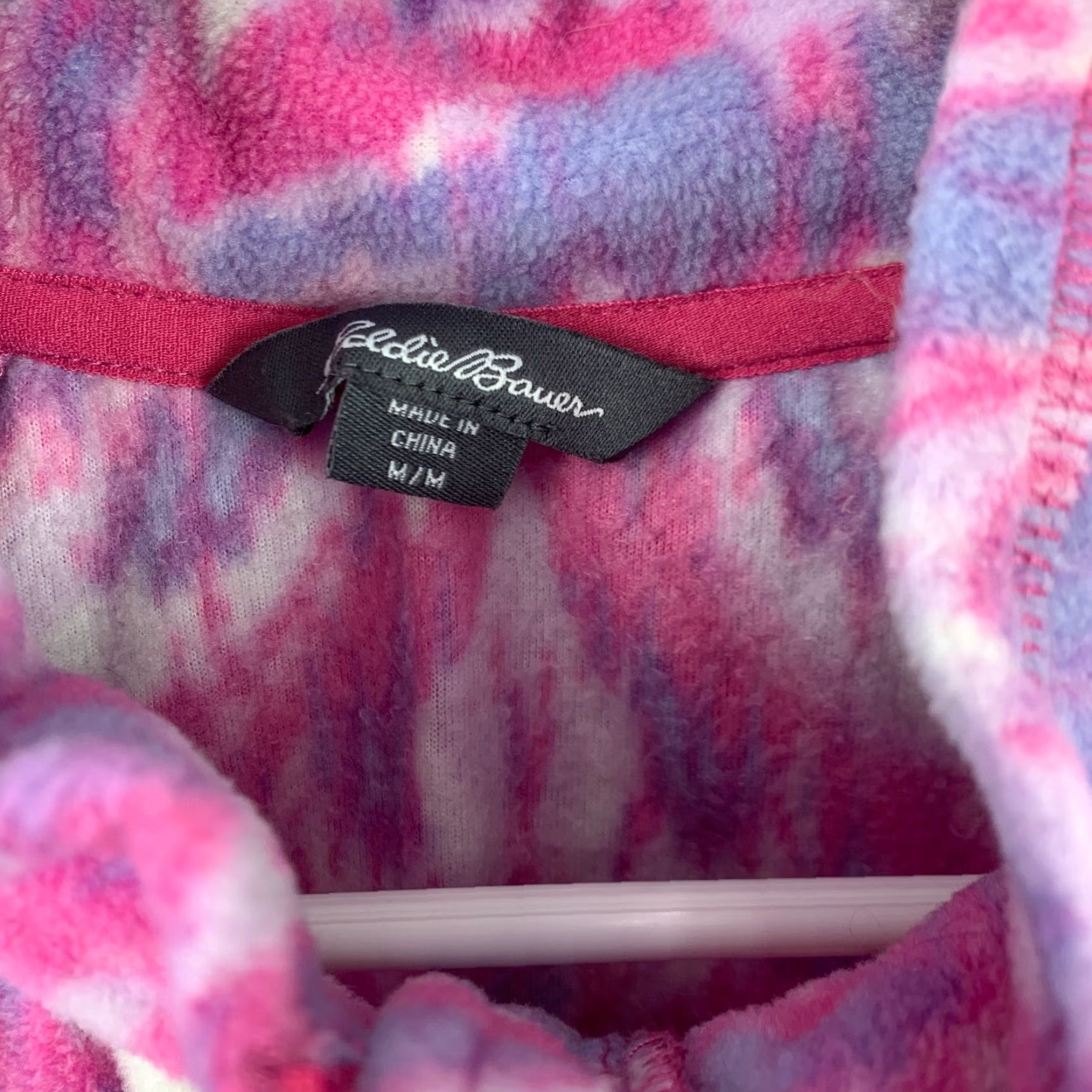 Eddie Bauer Eddie Bauer Pink Purple Quarter Zip Fleece Pullover Shirt Top Womens Medium Size M / US 6-8 / IT 42-44 - 3 Thumbnail