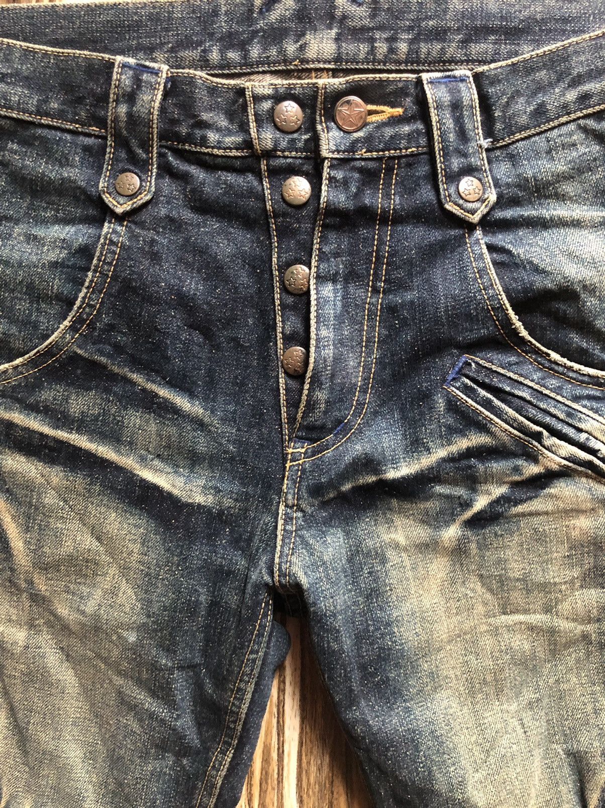 Japanese Brand Grail🔥 Y2K opium style denim capri punk seditionaries kmrii Size US 34 / EU 50 - 2 Thumbnail