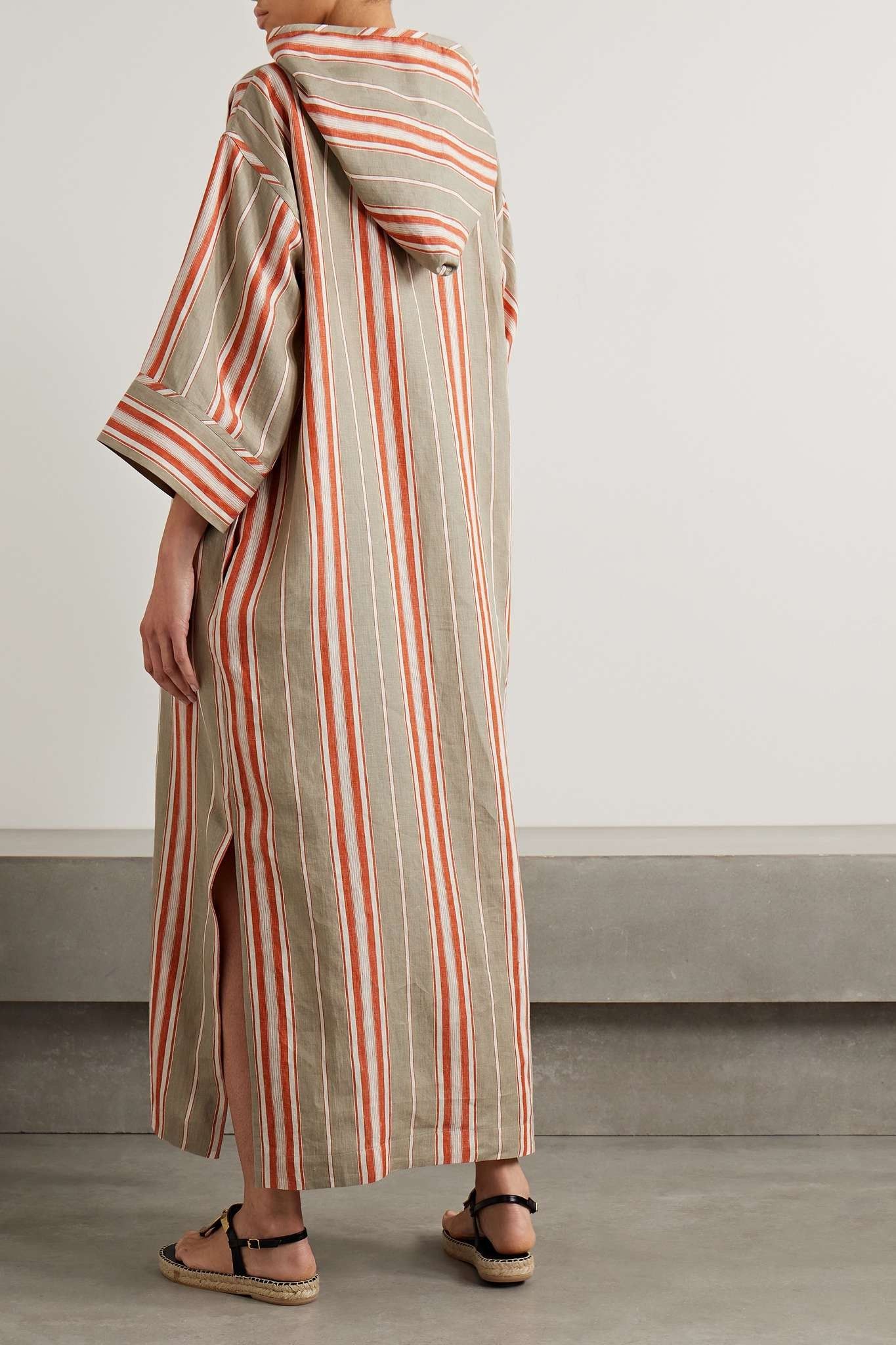 Loro Piana o1srvl11e0824 Krister Beach Stripes Maxi Dress in Multicolor Size S / US 4 / IT 40 - 4 Thumbnail