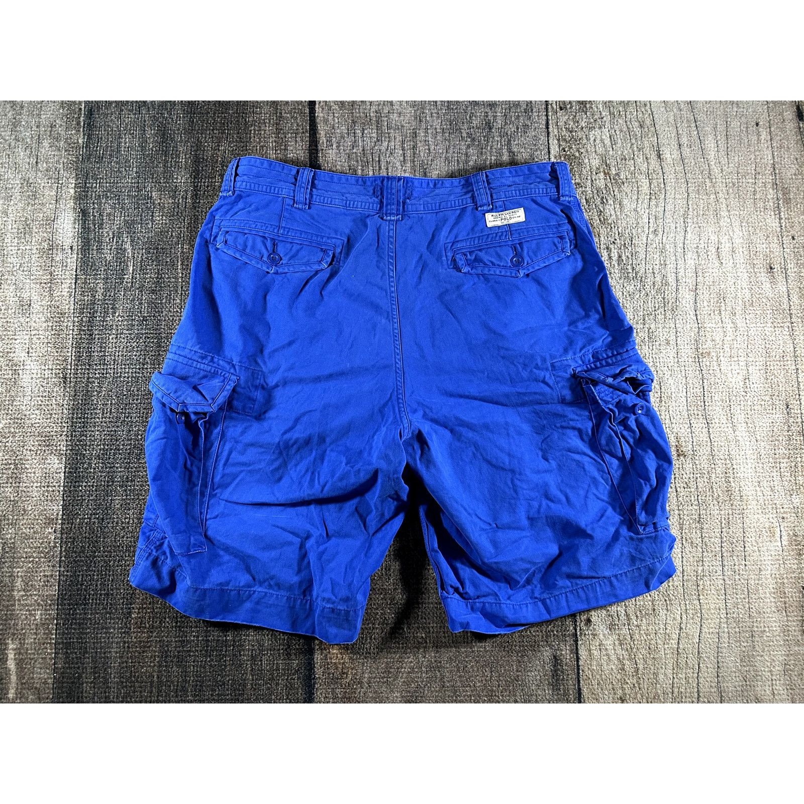 Polo Ralph Lauren Polo Ralph Lauren Mens Blue Cargo Cotton Shorts 40 x 10 Size US 40 / EU 56 - 4 Thumbnail