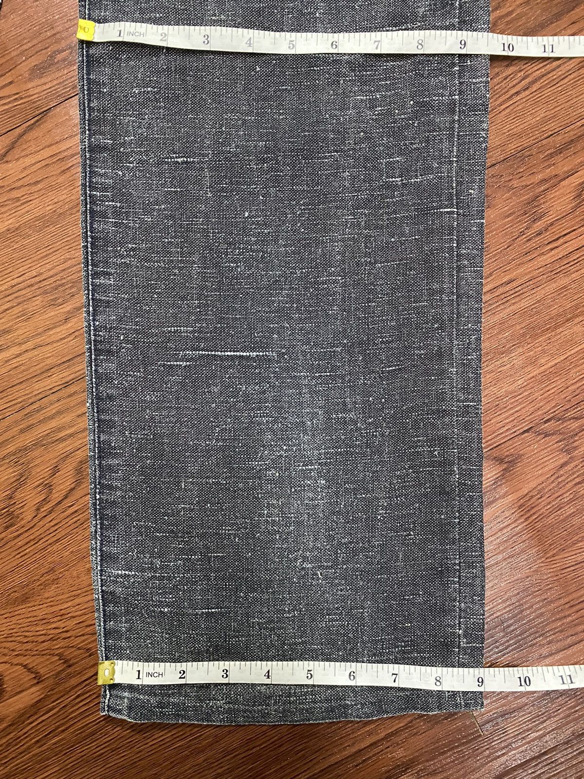 Other Vintage Japanese Brands Hemp Fabric Black Denim Baggy Pants Size US 34 / EU 50 - 17 Thumbnail