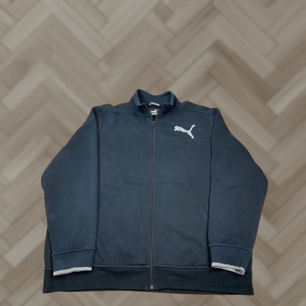 Puma Puma Track Jacket Mens 2XL Navy Blue Full Zip Cotton Blend Casual Zip Jacket Track 2XL Mens Navy Blue Puma Size US XXL / EU 58 / 5 - 1 Thumbnail