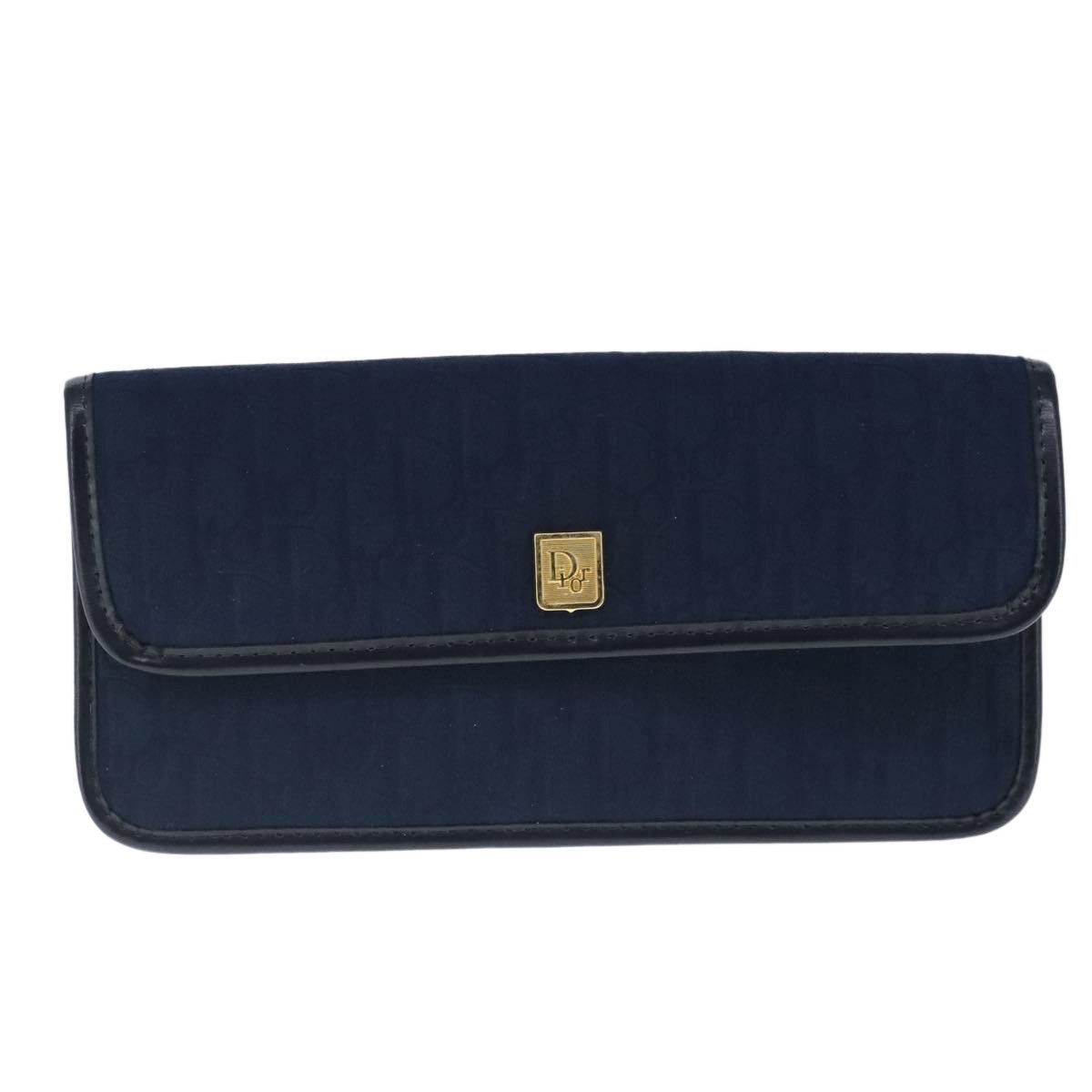Dior Trotter Navy Canvas Clutch Bag (Pre-Owned) Size ONE SIZE - 1 Thumbnail