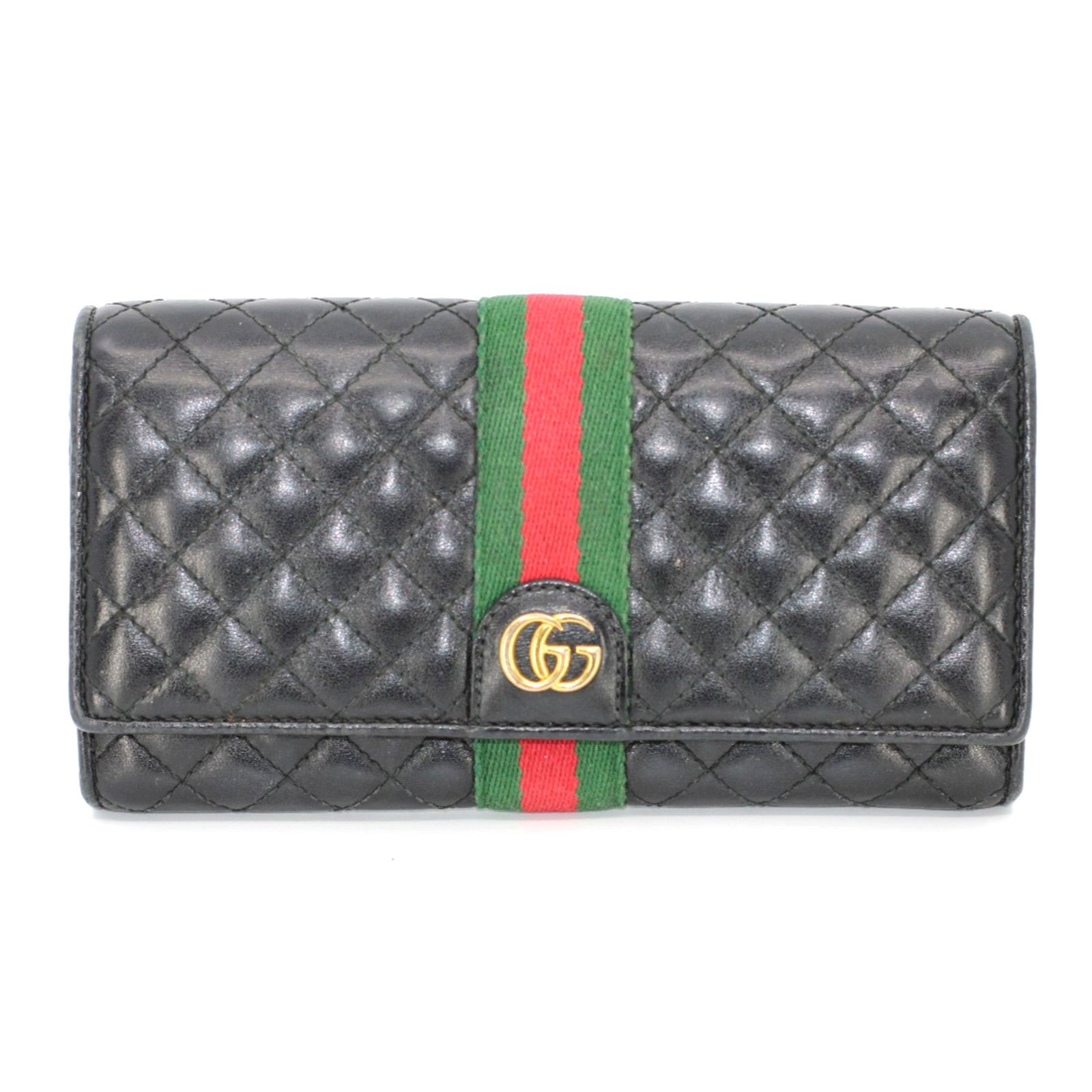 Gucci GUCCI Marmont Quilted Leather Logo Zipper Flap Wallet 536451 Size ONE SIZE - 1 Thumbnail