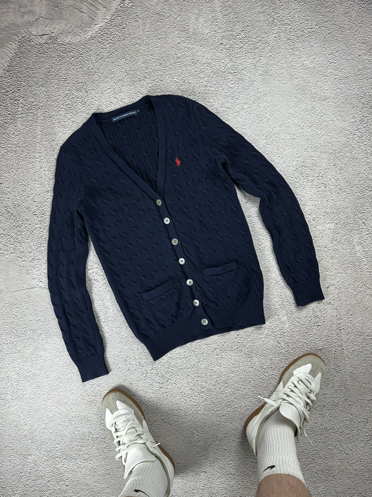 Polo Ralph Lauren Polo Ralph Lauren Woman’s Cable Knit Striped Cardigan 00s Size M / US 6-8 / IT 42-44 - 1 Thumbnail