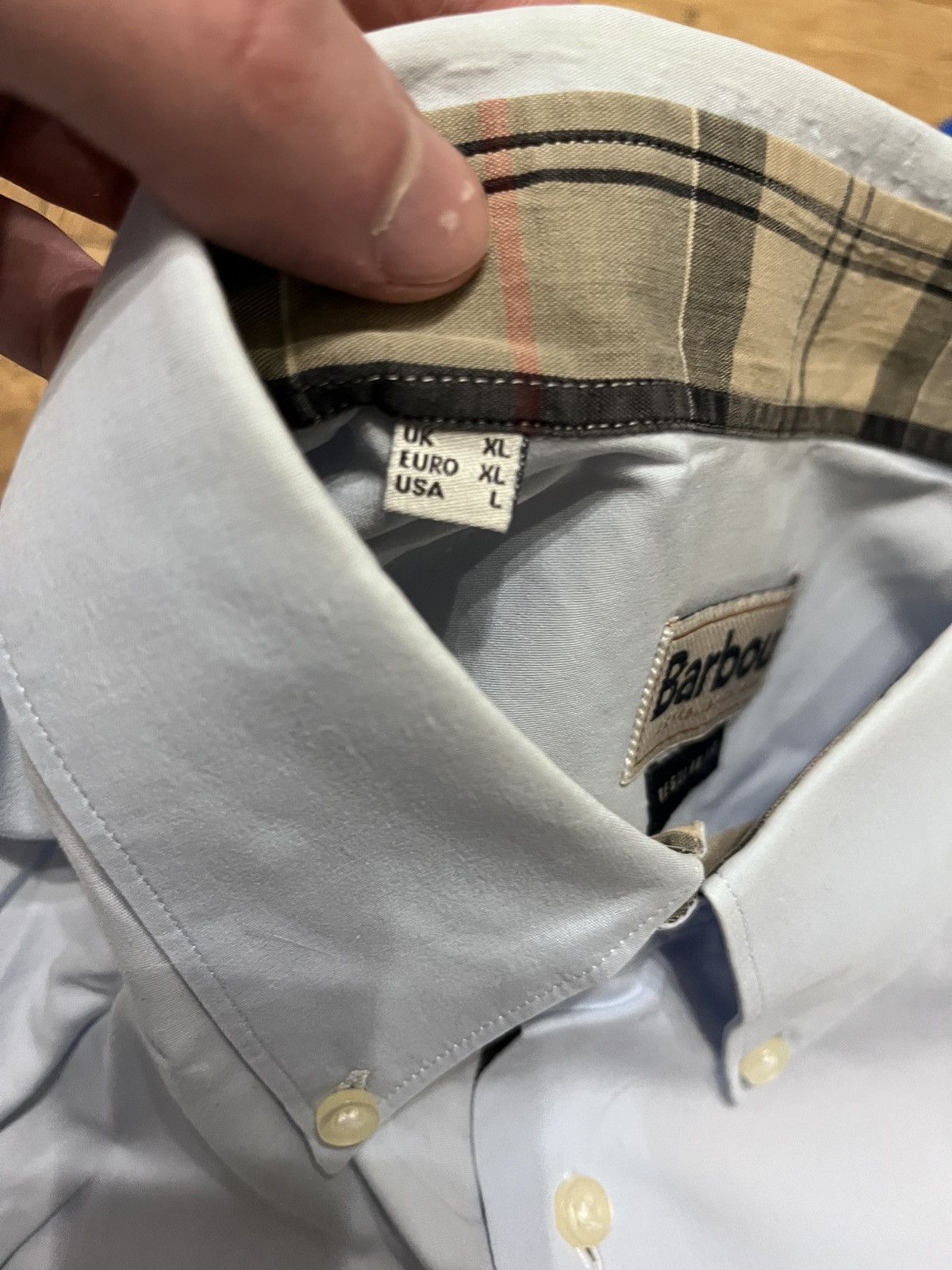 Barbour Barbour Light Blue Button-Up Shirt Size US XL / EU 56 / 4 - 5 Thumbnail