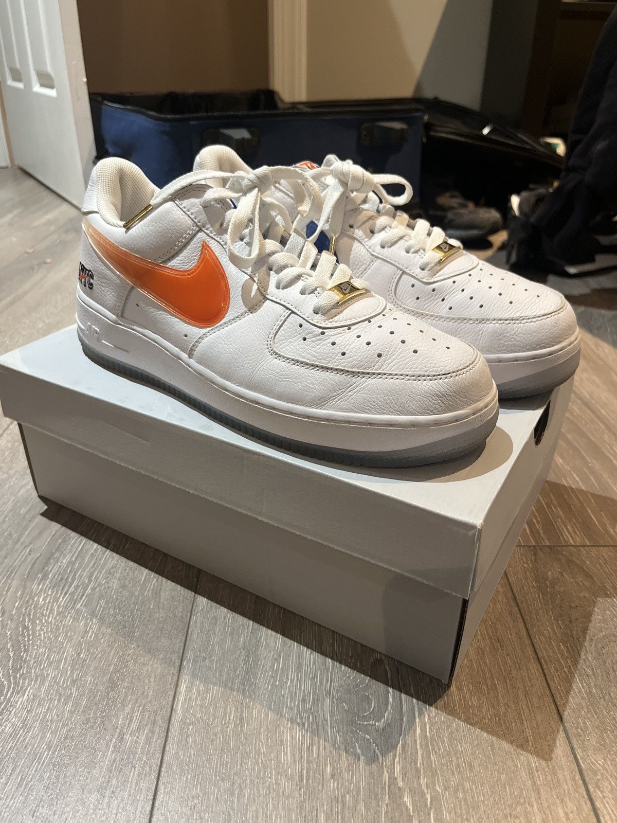image of Kith Air Force 1 Shoes in White, Men's (Size 11)
