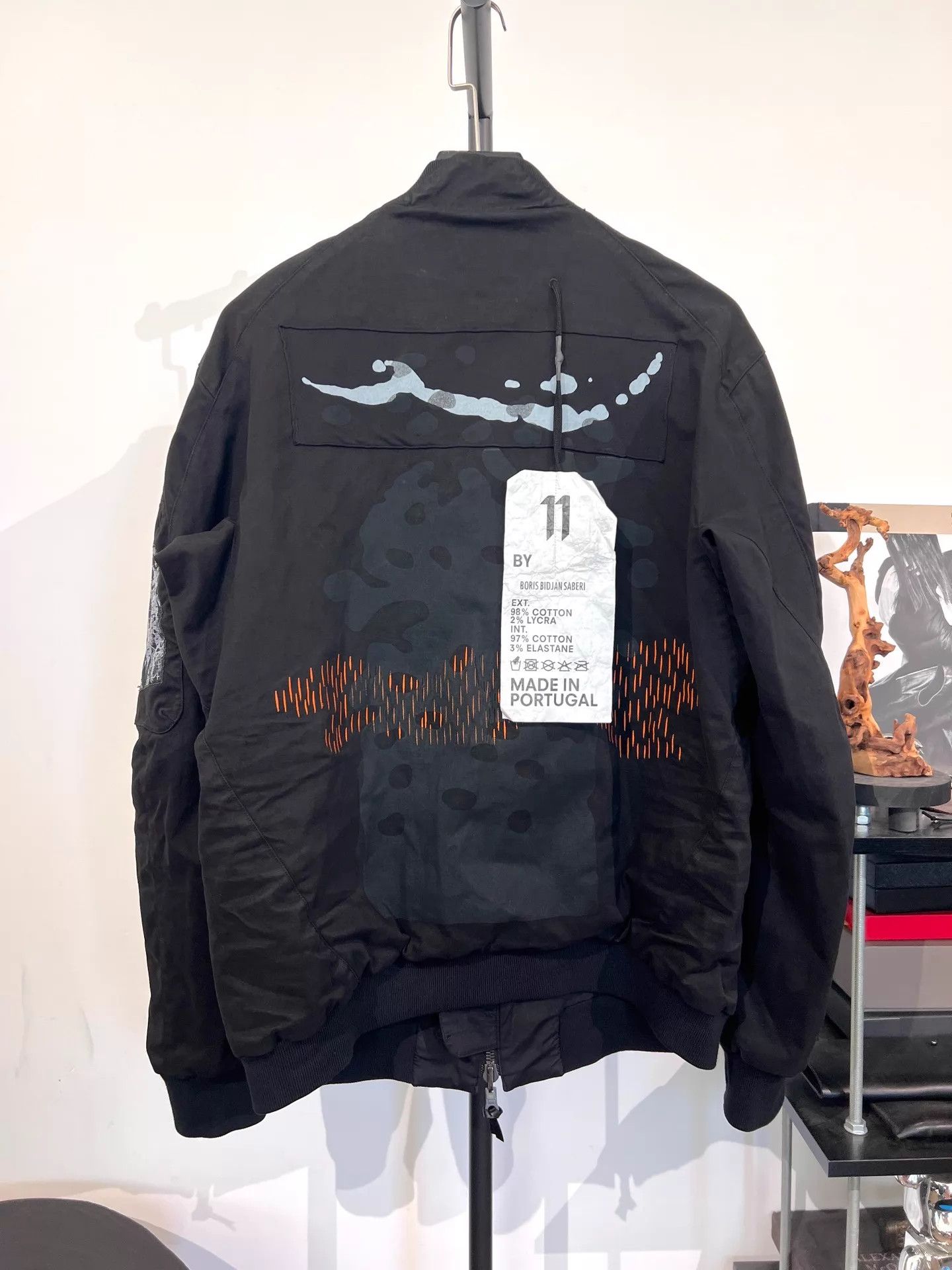 Boris Bidjan Saberi BBS J3 Ma-1 Double-Sided Punched Embroidery Jacket M Size US M / EU 48-50 / 2 - 1 Thumbnail